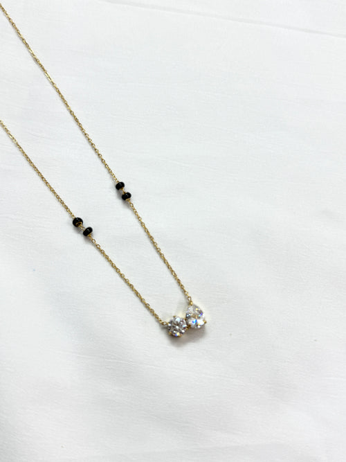 Bb010 2 stones simple single line blackbeads..