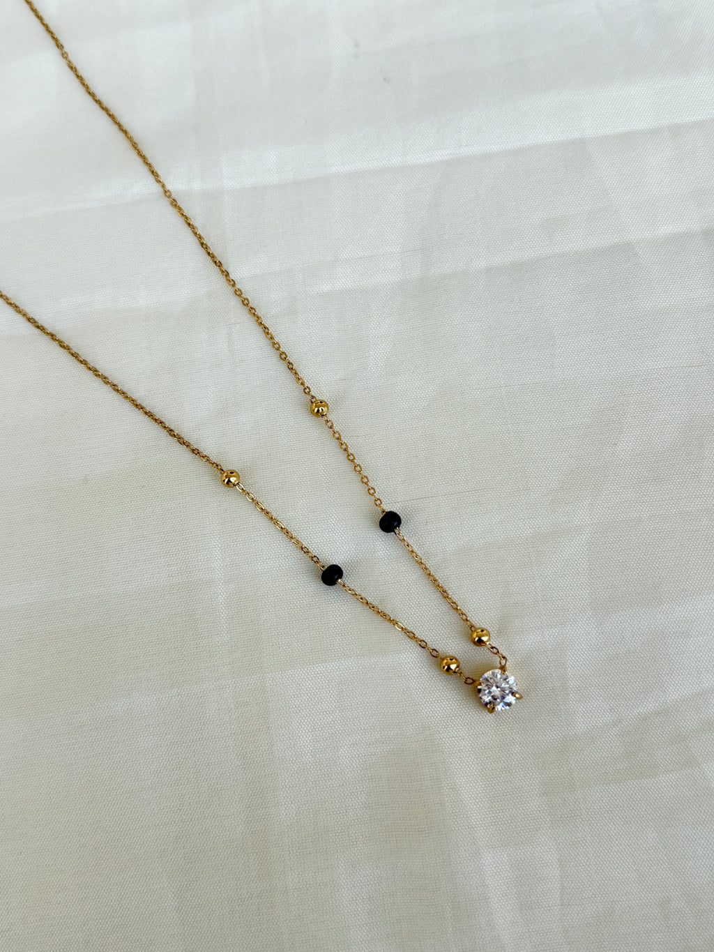 Bb009 anti-tarnish single line short simple blackbeads(color won't fade)