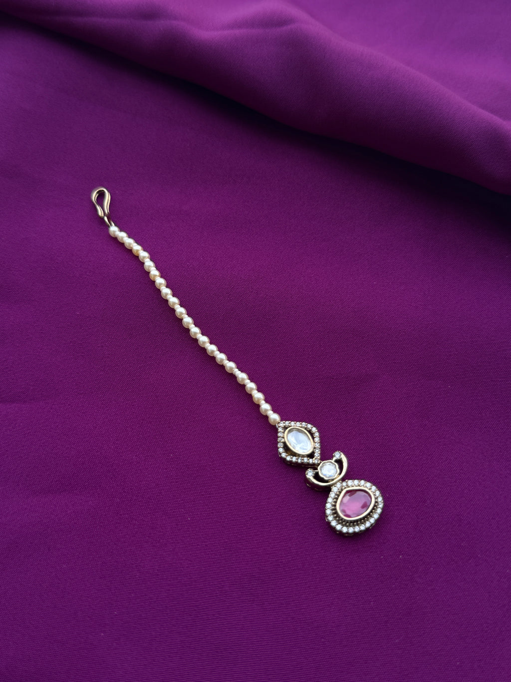 Moissanite pendant pearls tikka tk803