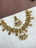 Ns400 nakshi Lakshmi Devi guttapusalu neckset
