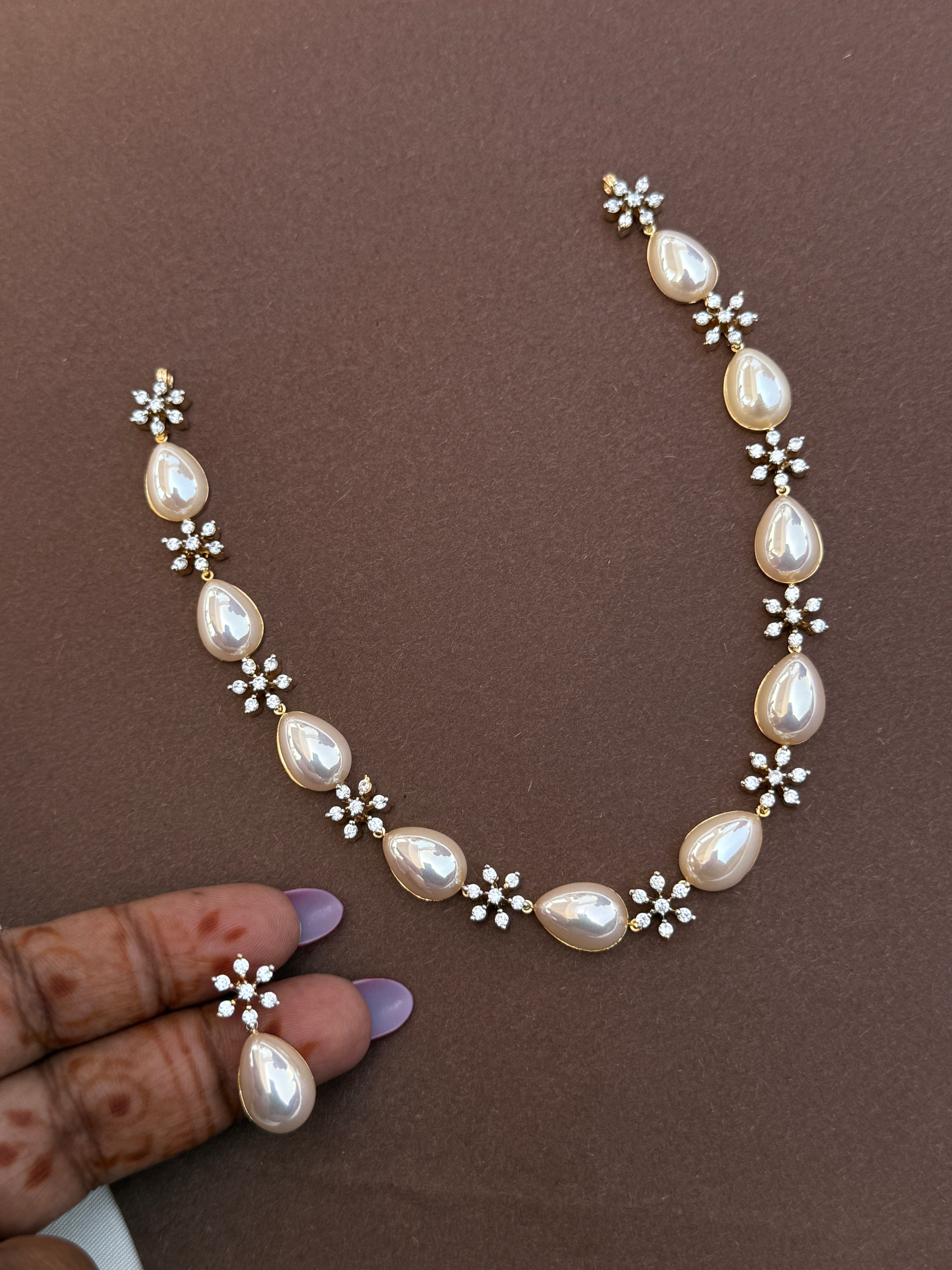 Ns743 pearl stone  short neckset suits for kids and adults