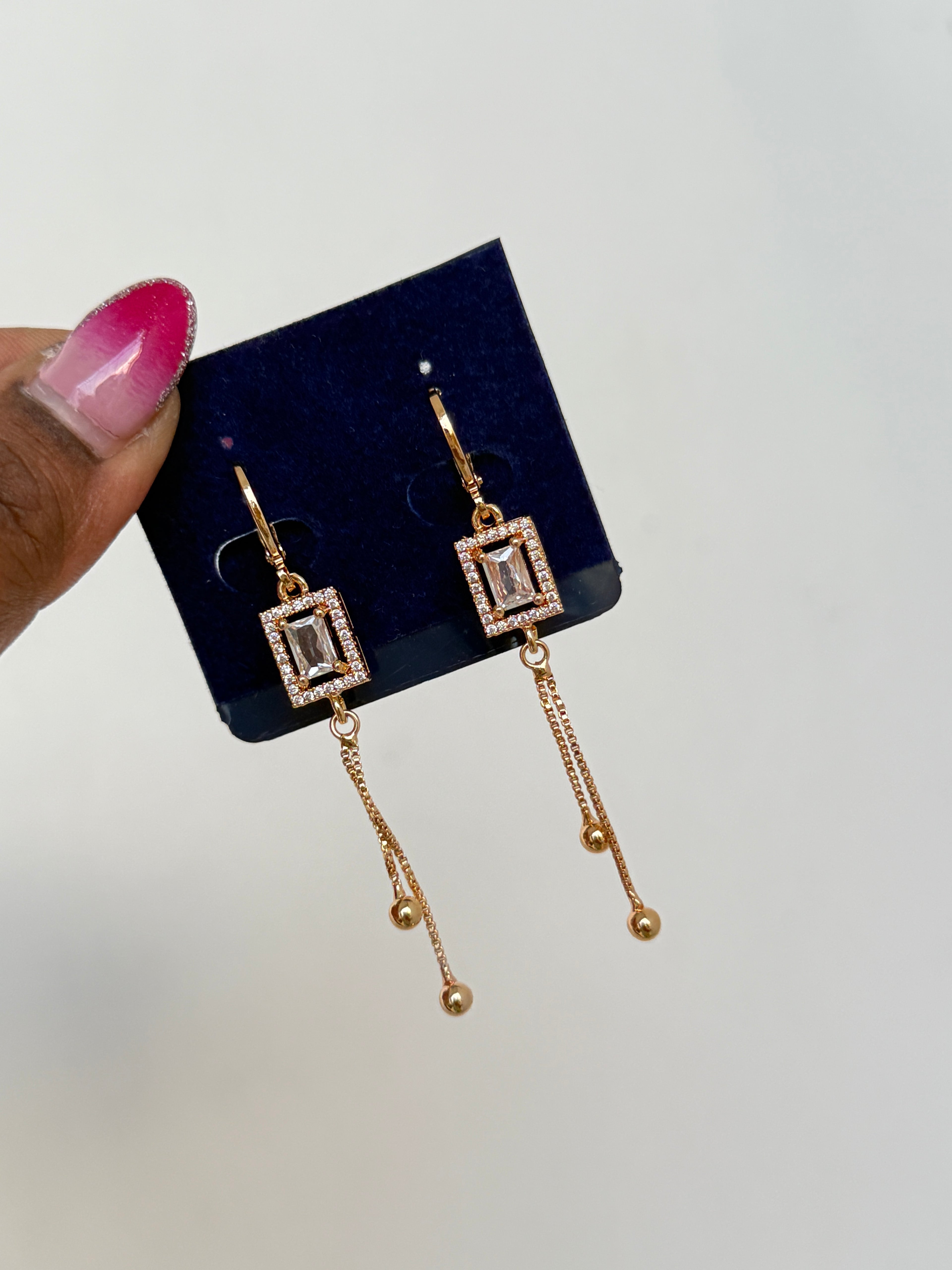 Ls002 square tassel locksystem earrings