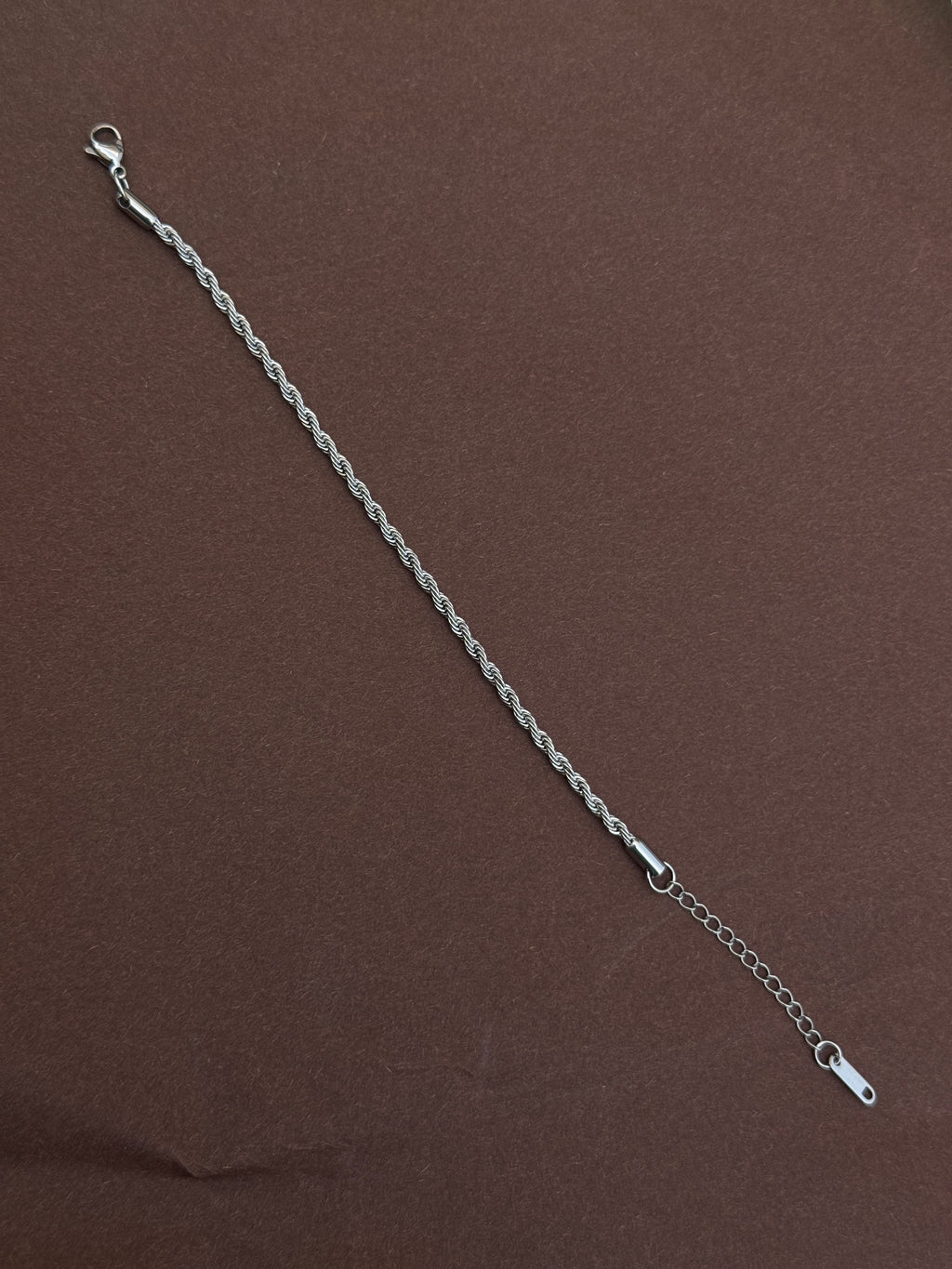 Ab555 anti tarnish silver 8 inches chain bracelet