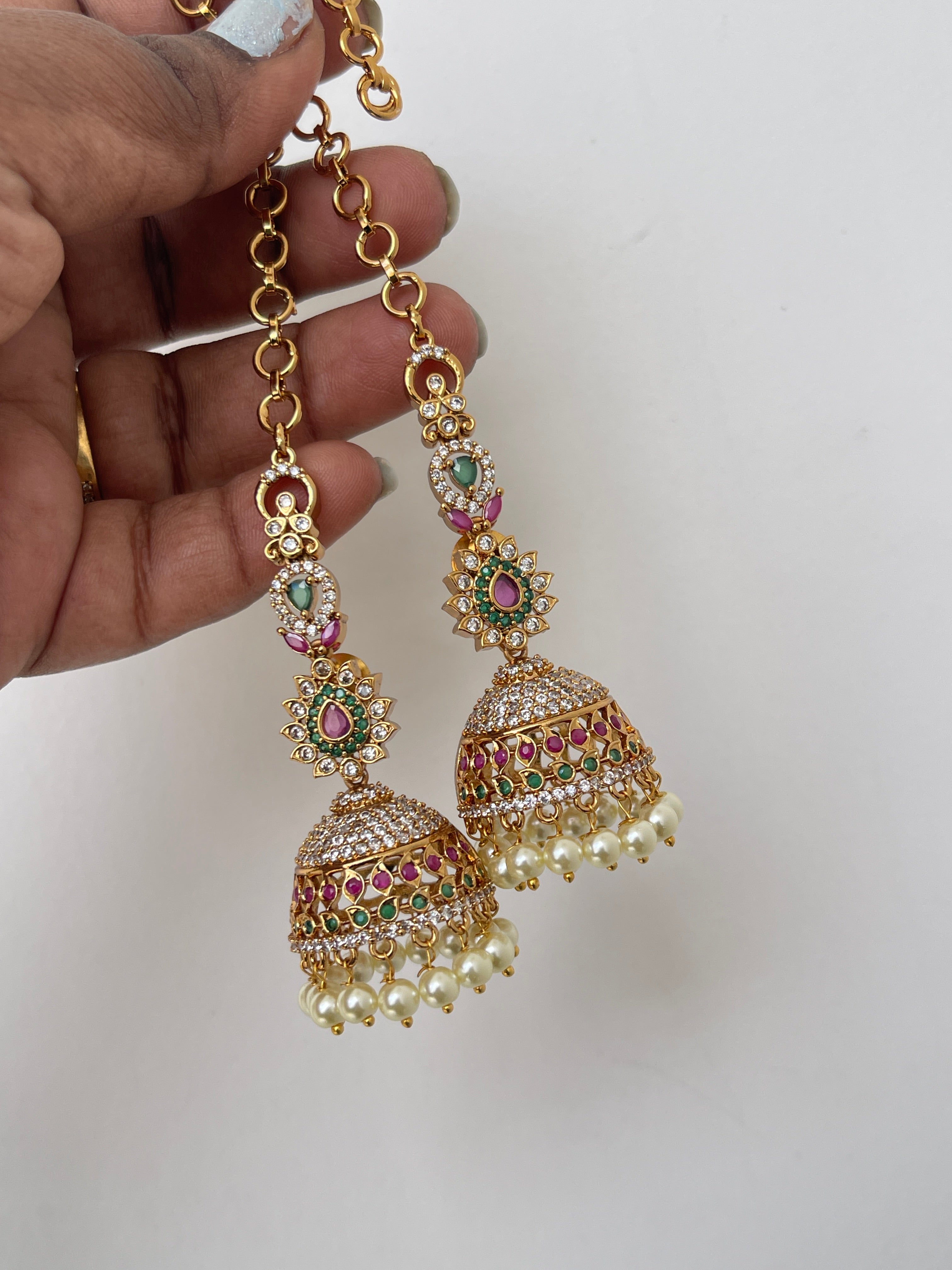 Multi butta earrings can use in 2 ways..!