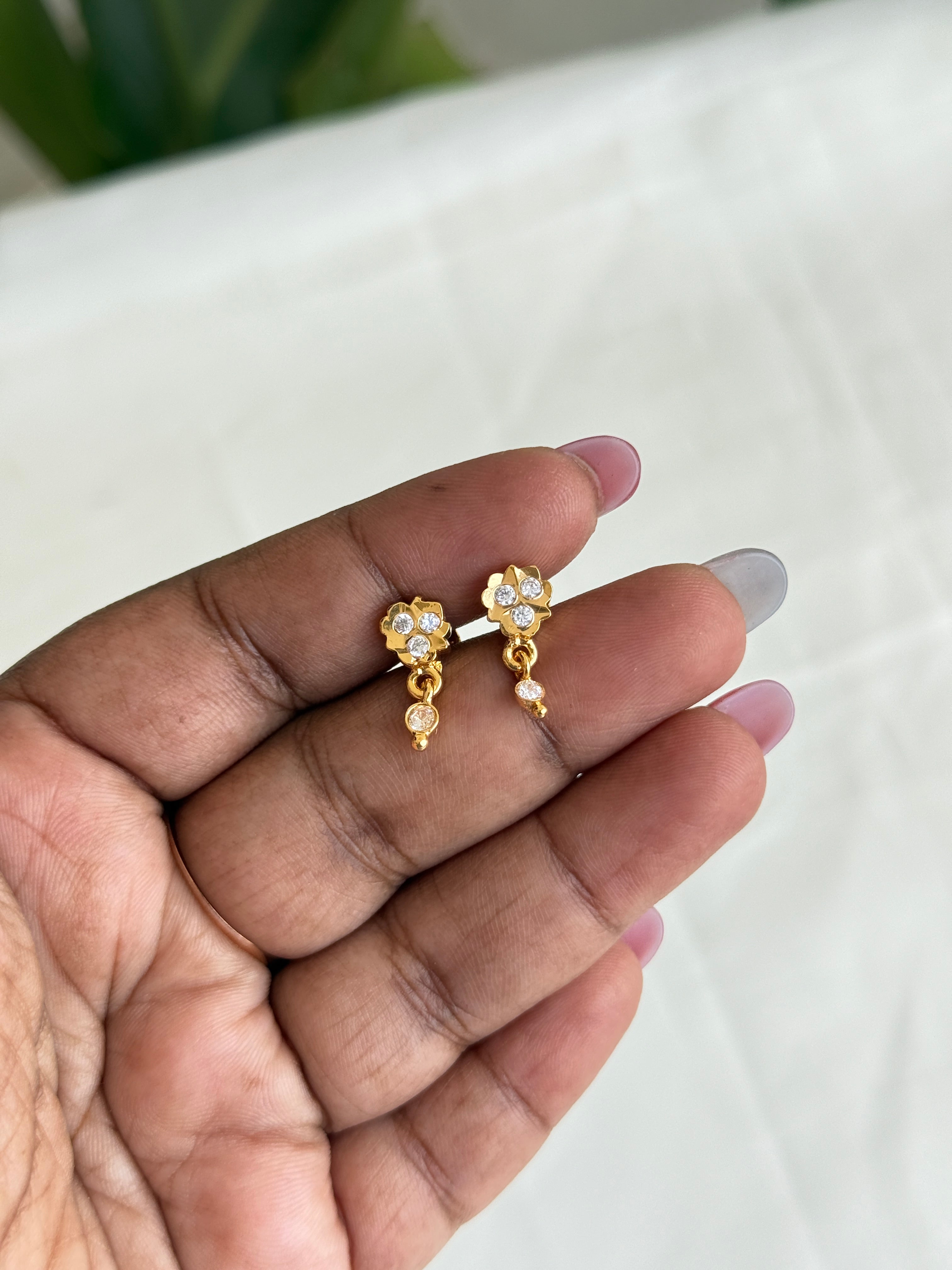 Ph212 panchaloham hanging earrings suits for kids back screw earrings