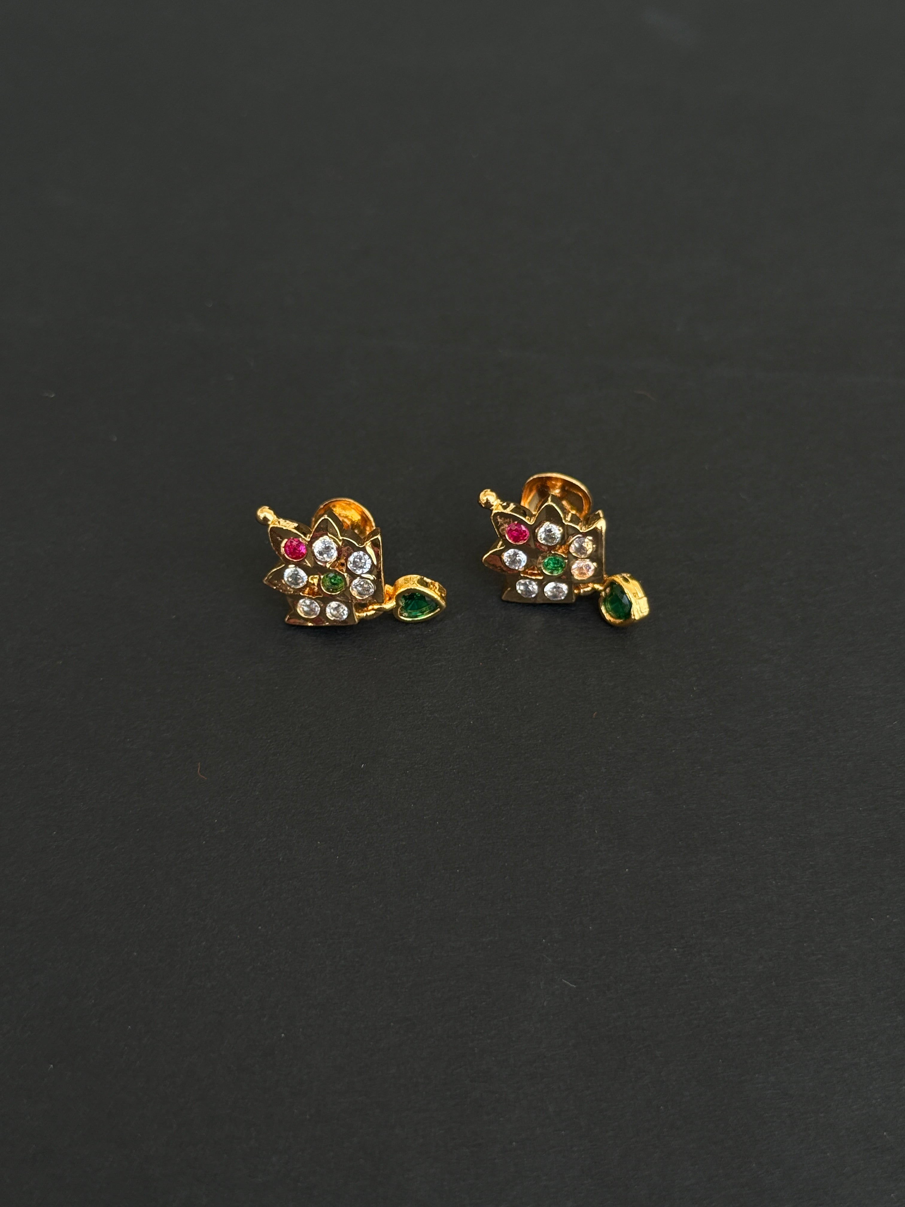 Ph019 multi panchaloham back screw earrings