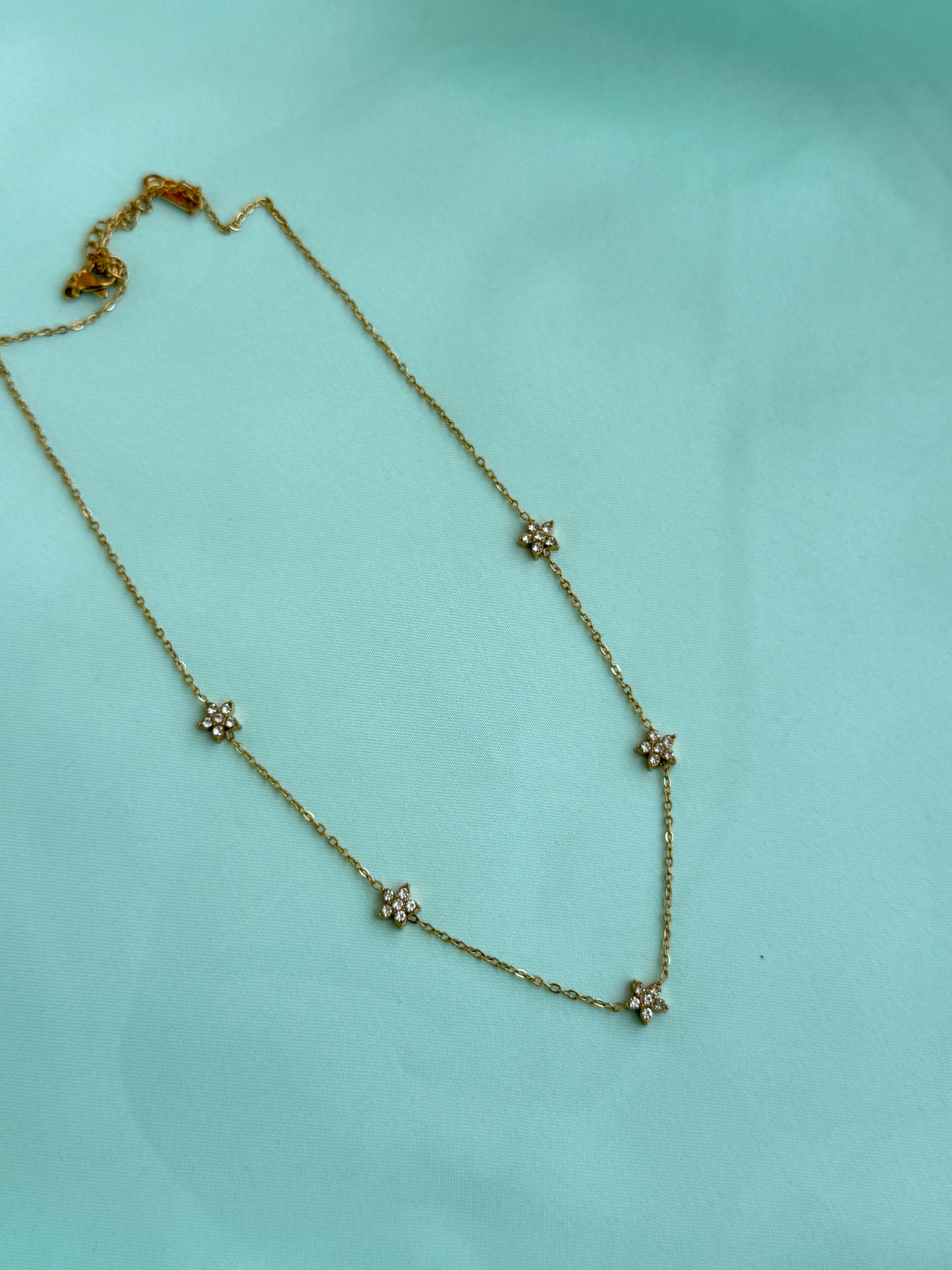 Dc093 anti tarnish flowers 18inches adjustable daily wear chains