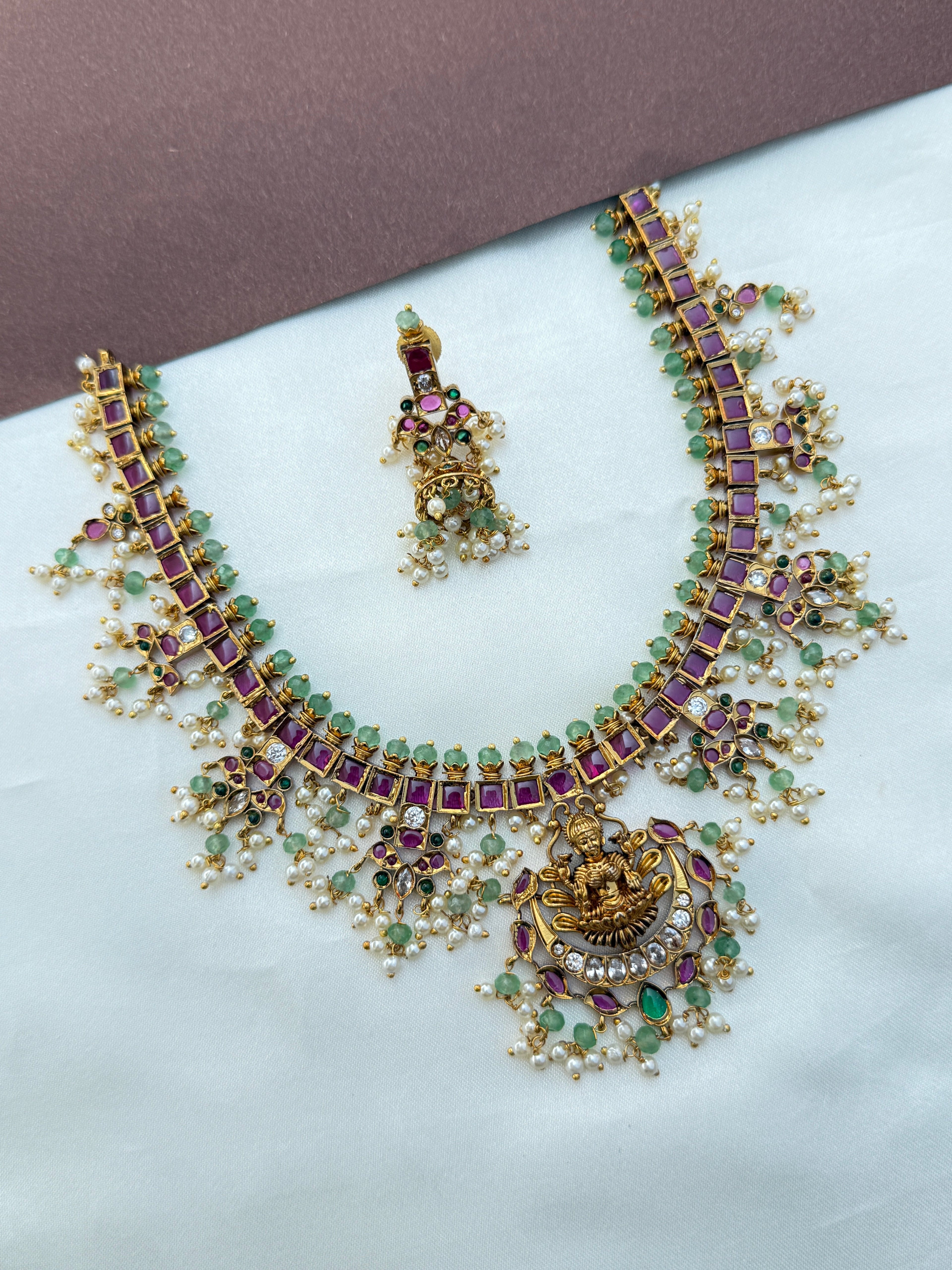 Ns576 Lakshmi devi kemp guttapusalu neckset