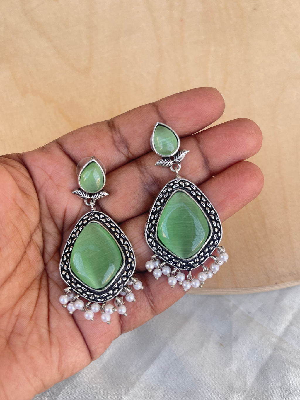 Lightweight budget friendly oxidised western earrings