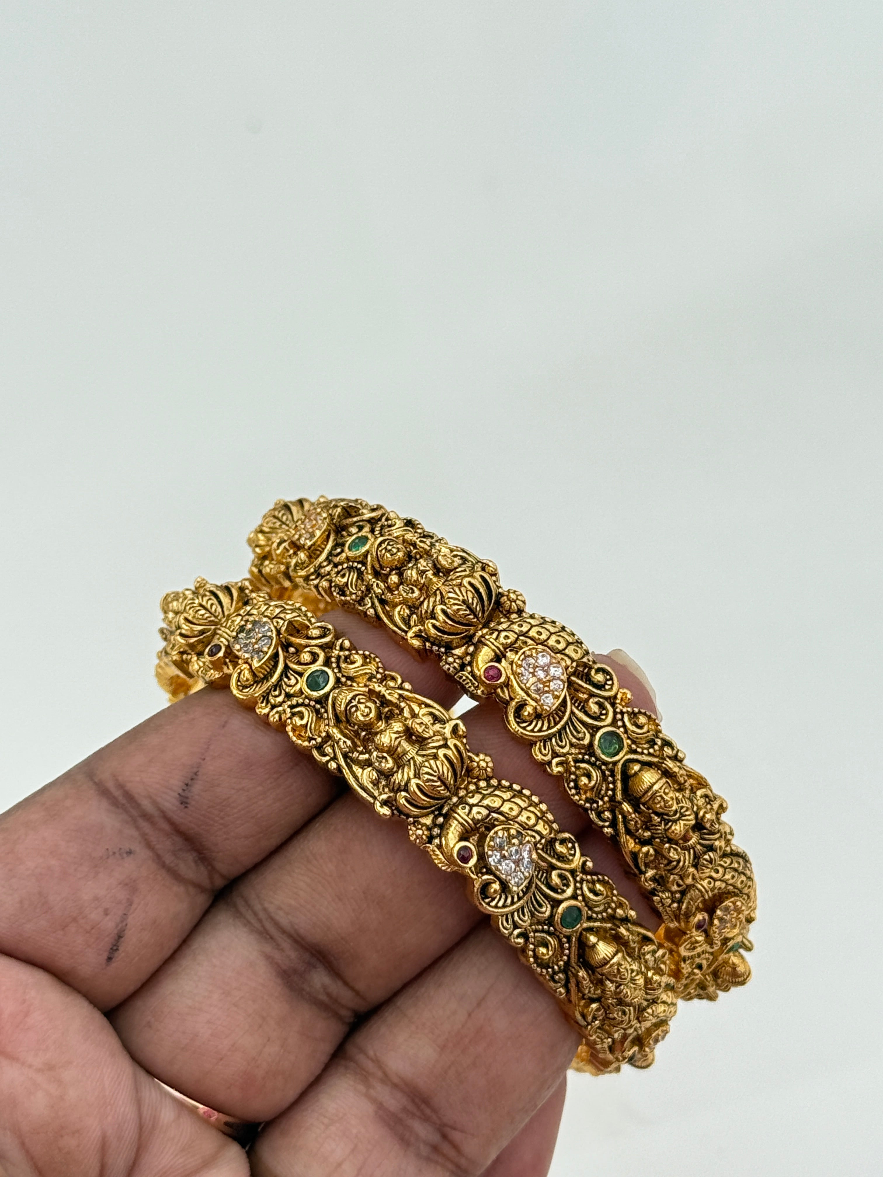 Sb151 peacock Lakshmidevi bangles