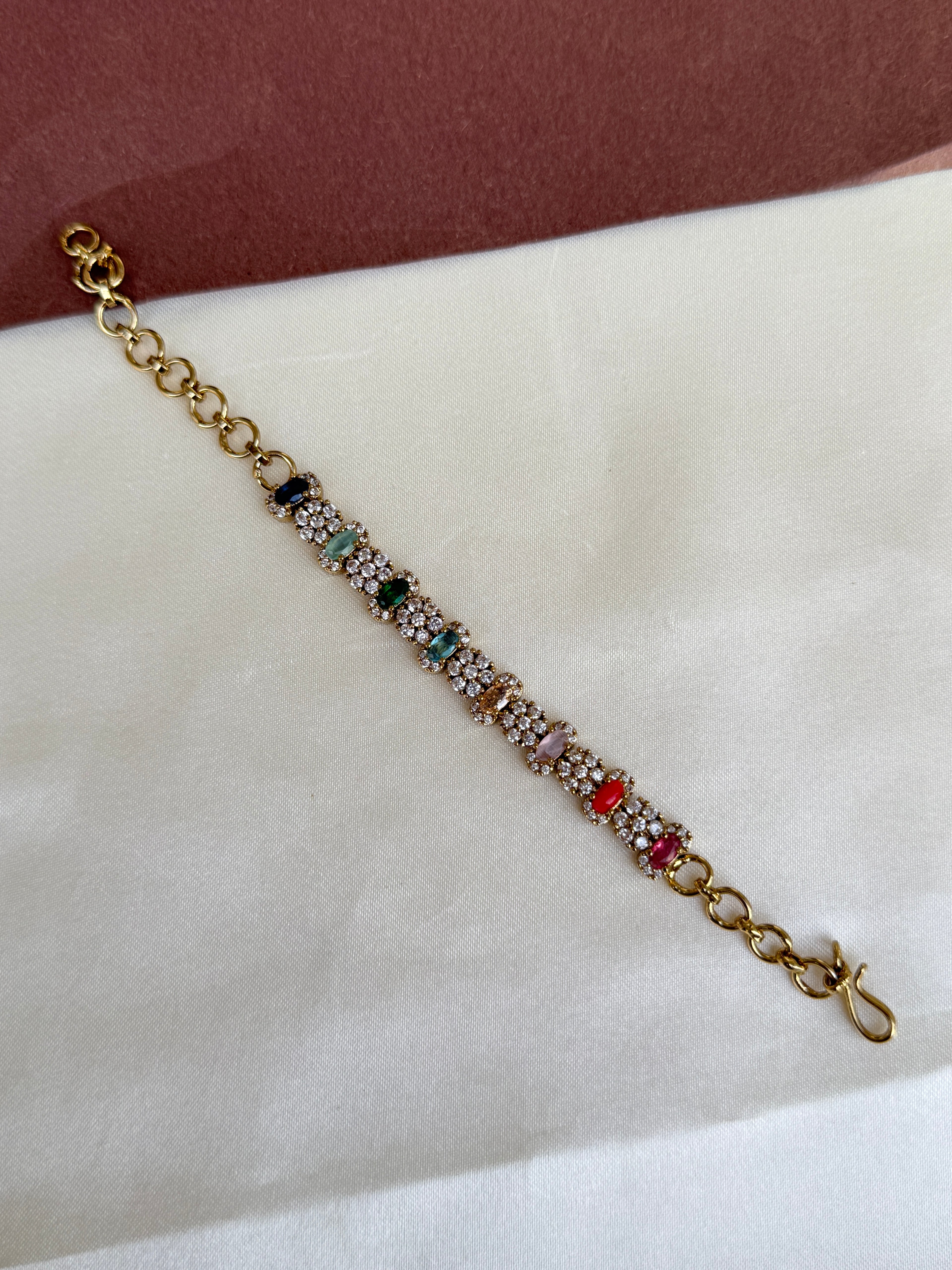 Br521 navarathan bracelet