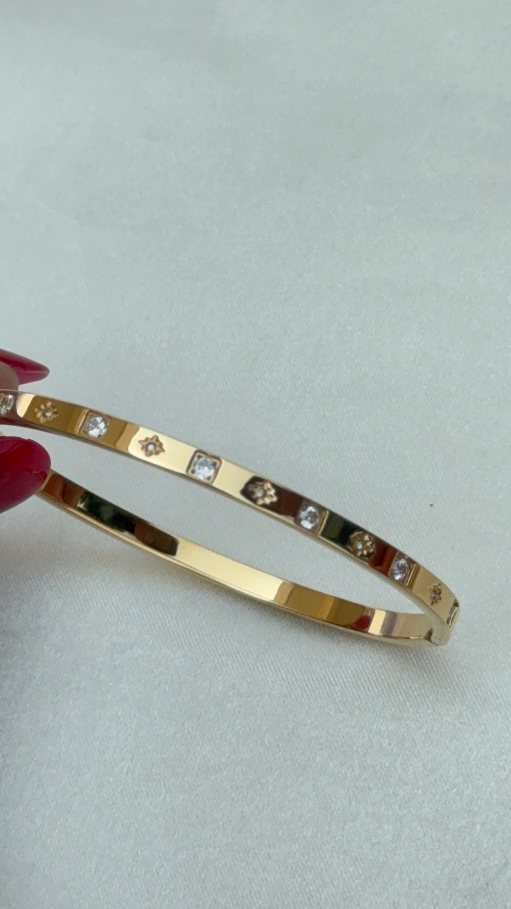 Ab064 anti tarnish 11 stones openable kada bracelet