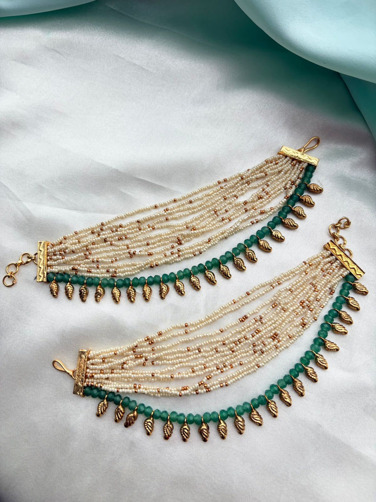 13 layers sugar pearls and leaf design Chempaswaralu ch247