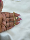 AB010 double layer zircon anti tarnish bracelet