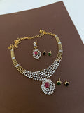 Ns745 diamond finishing changable neckset in 3 colours