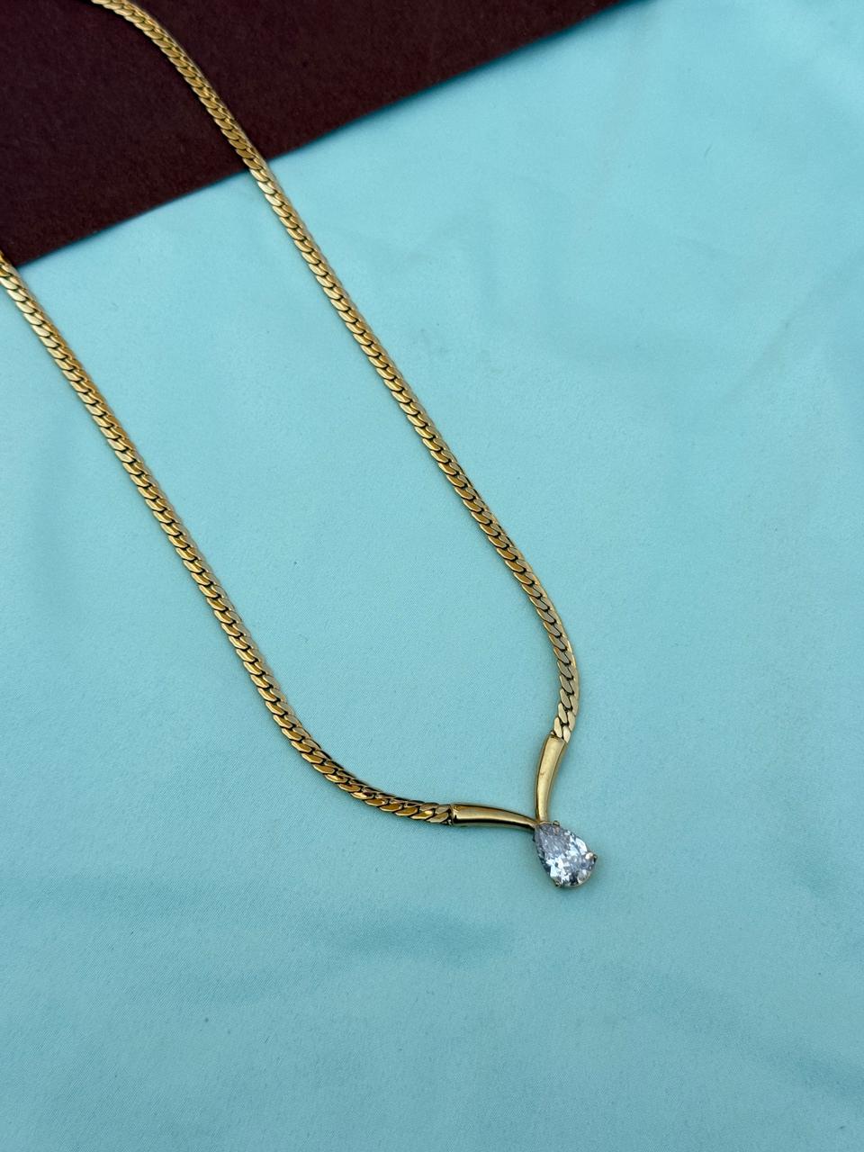 Dc077 anti tarnish 18inches adjustable daily wear chain