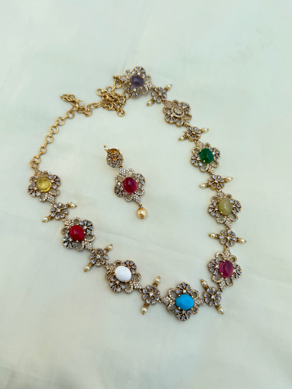 Ns30002 navarathan neckset