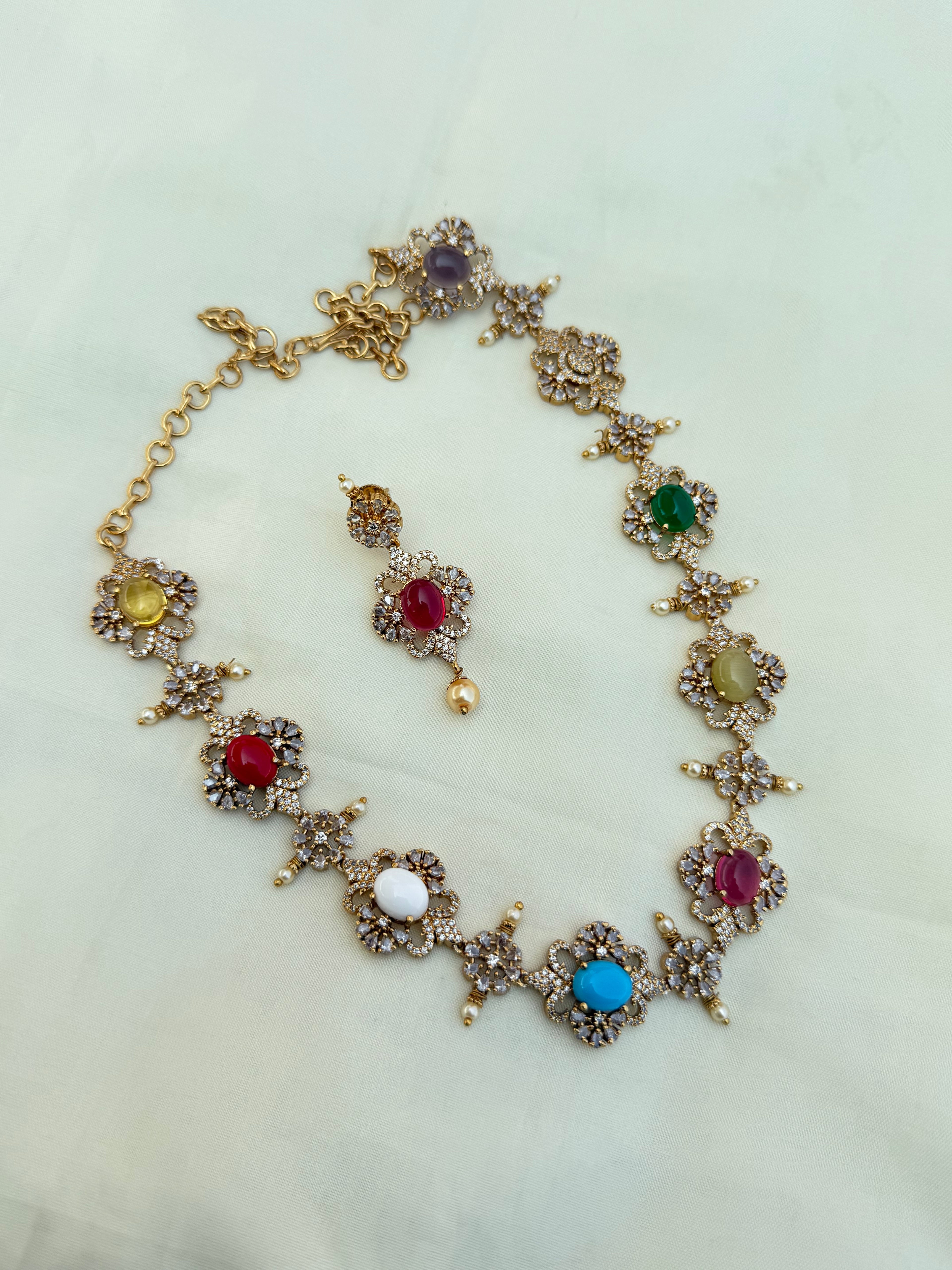 Ns30002 navarathan neckset
