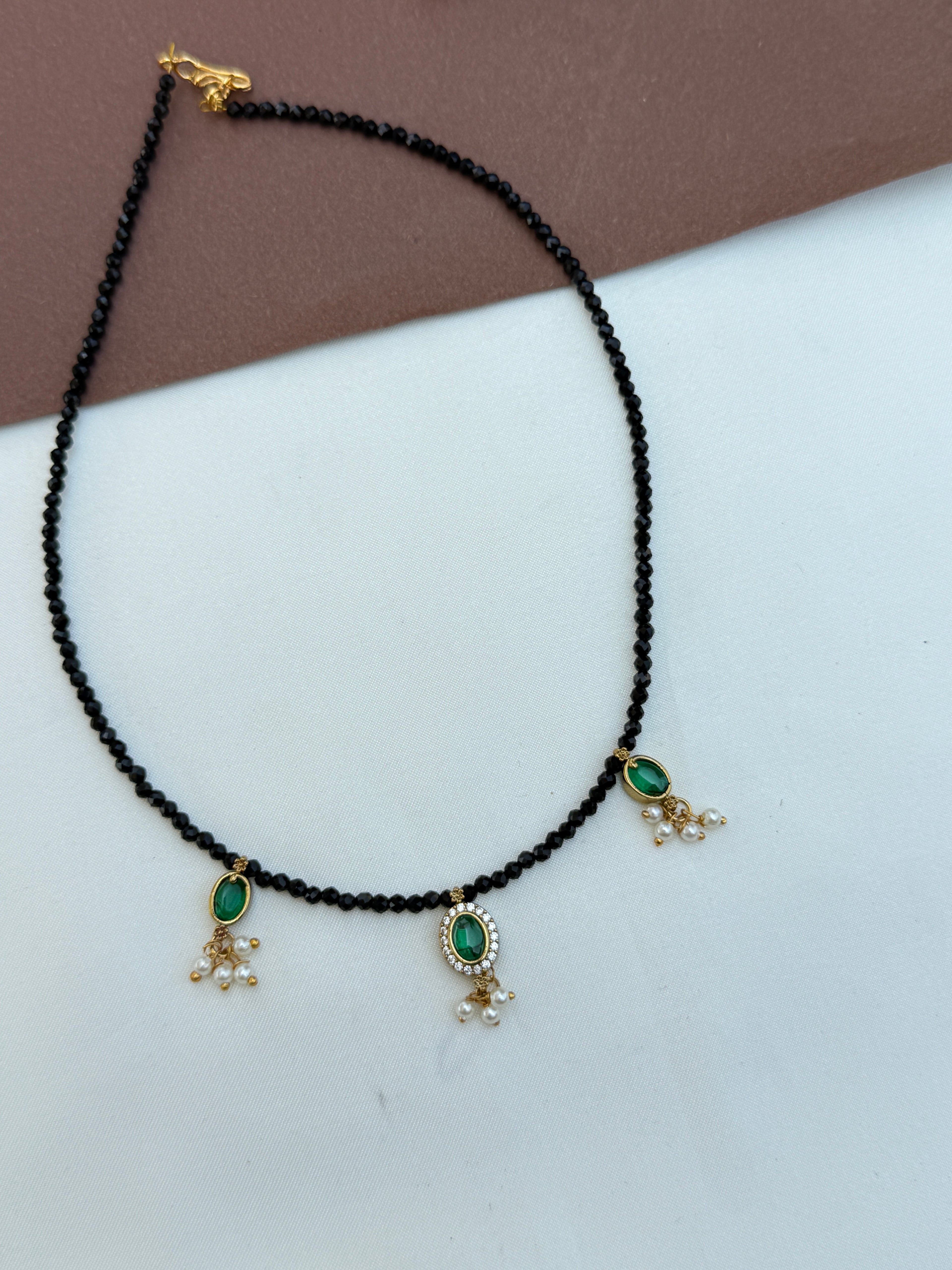 Bb079 18inches single line cristal blackbeads