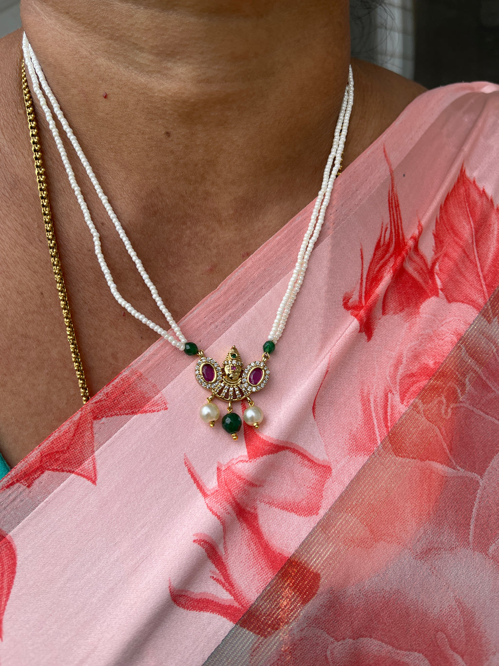 2 lines sugar pearl lord venkateswara chain pc004