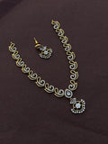 NS605 cz short Neckset With small pendant