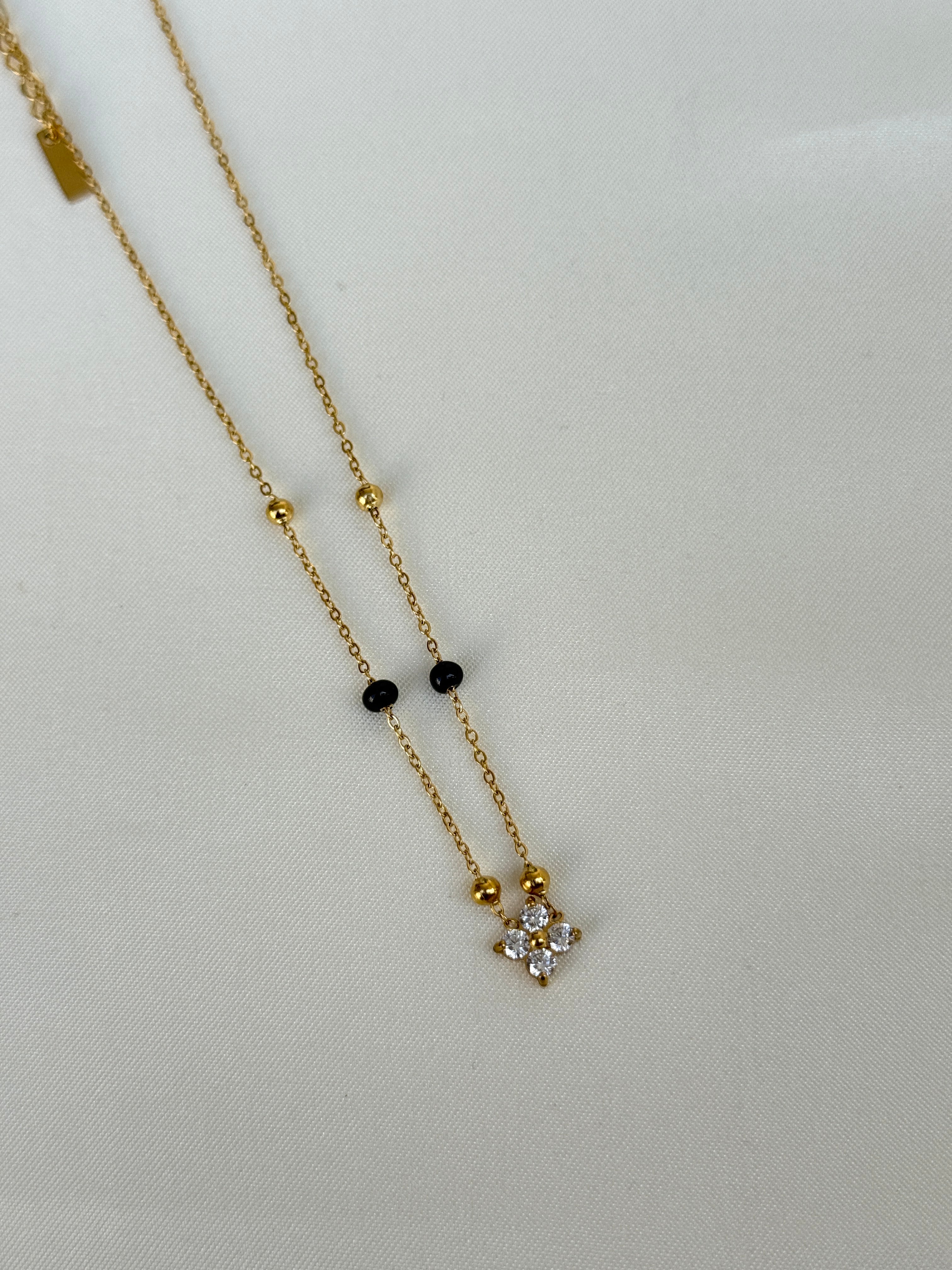 Bb056 flower anti tarnish blackbeads