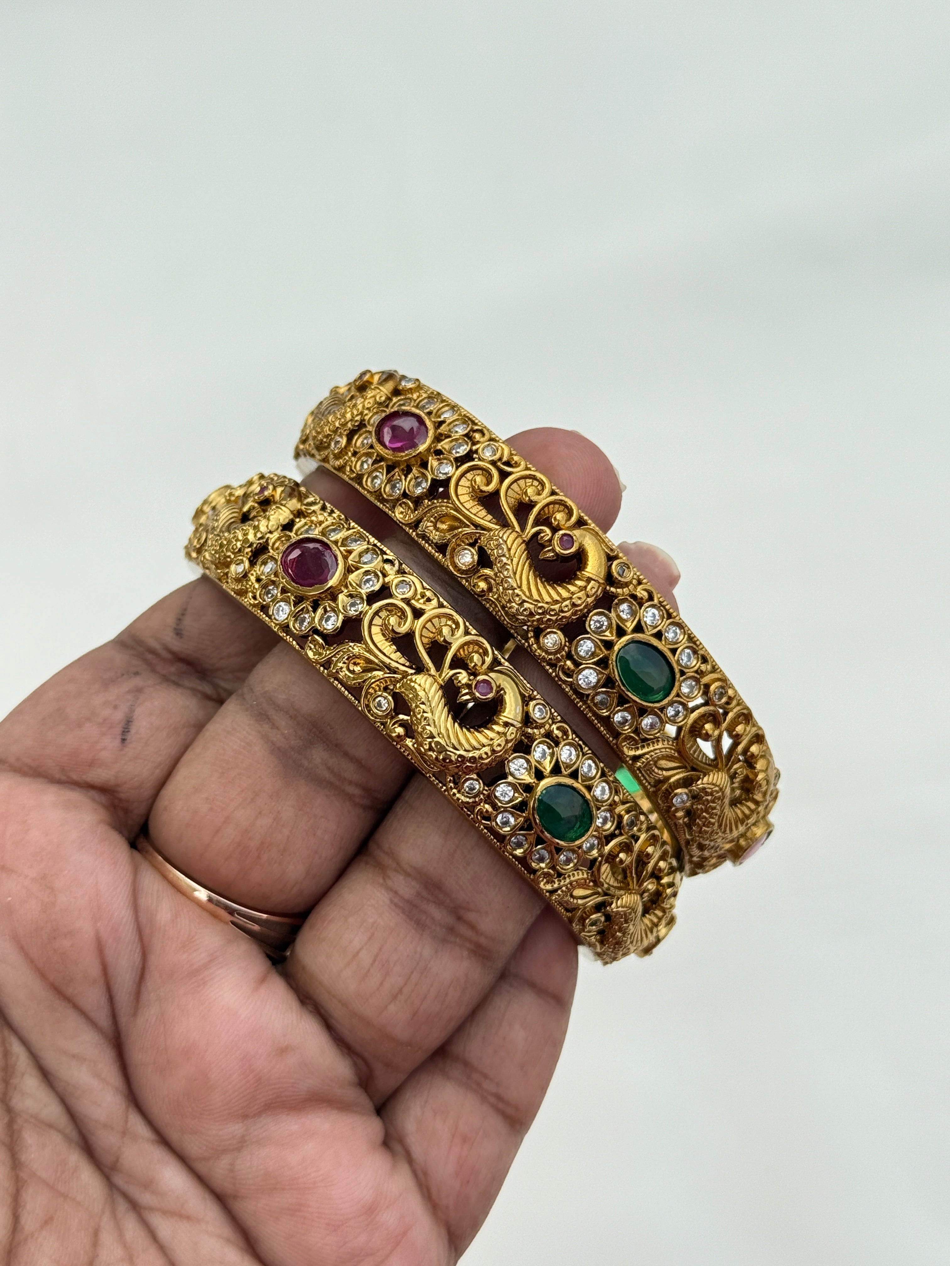 Sb153 peacock kada bangles