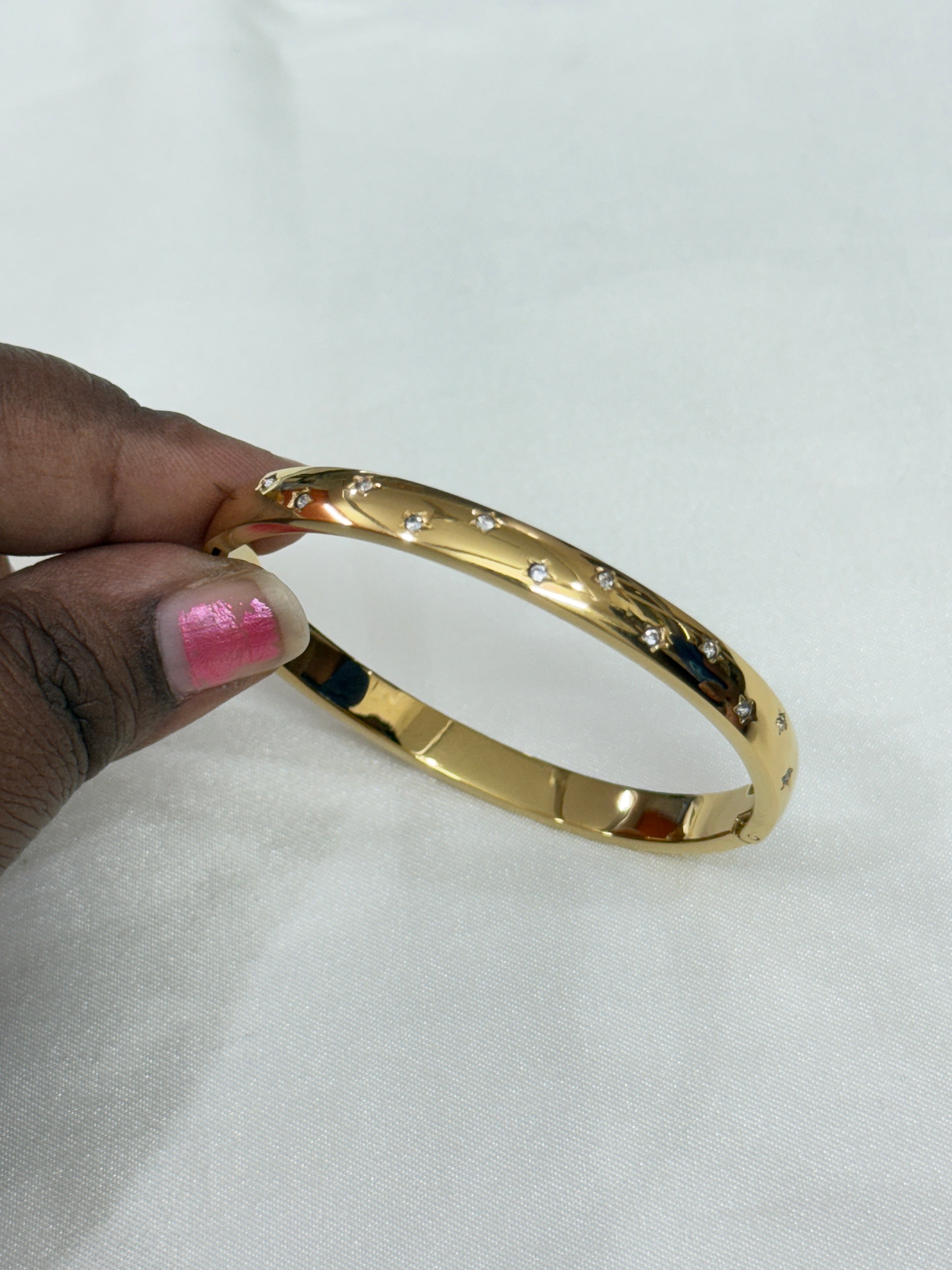 Ab051 12 stones openable anti tarnish kada bracelet suits for 2.0 and 2.2 size