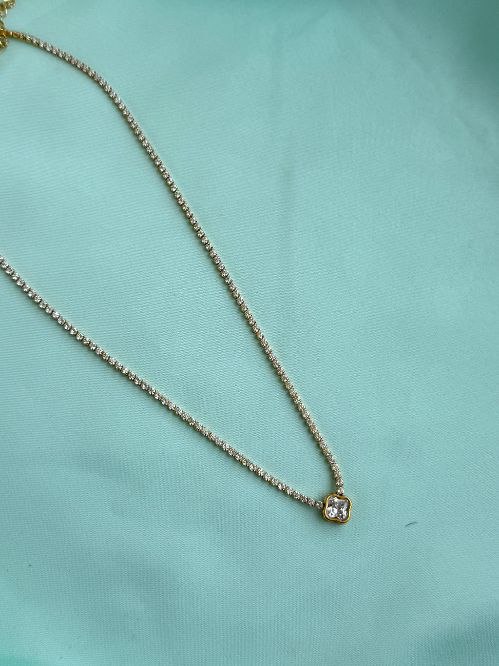DC118 anti tarnish full stones 18inchee adjustable Daily Wear chains