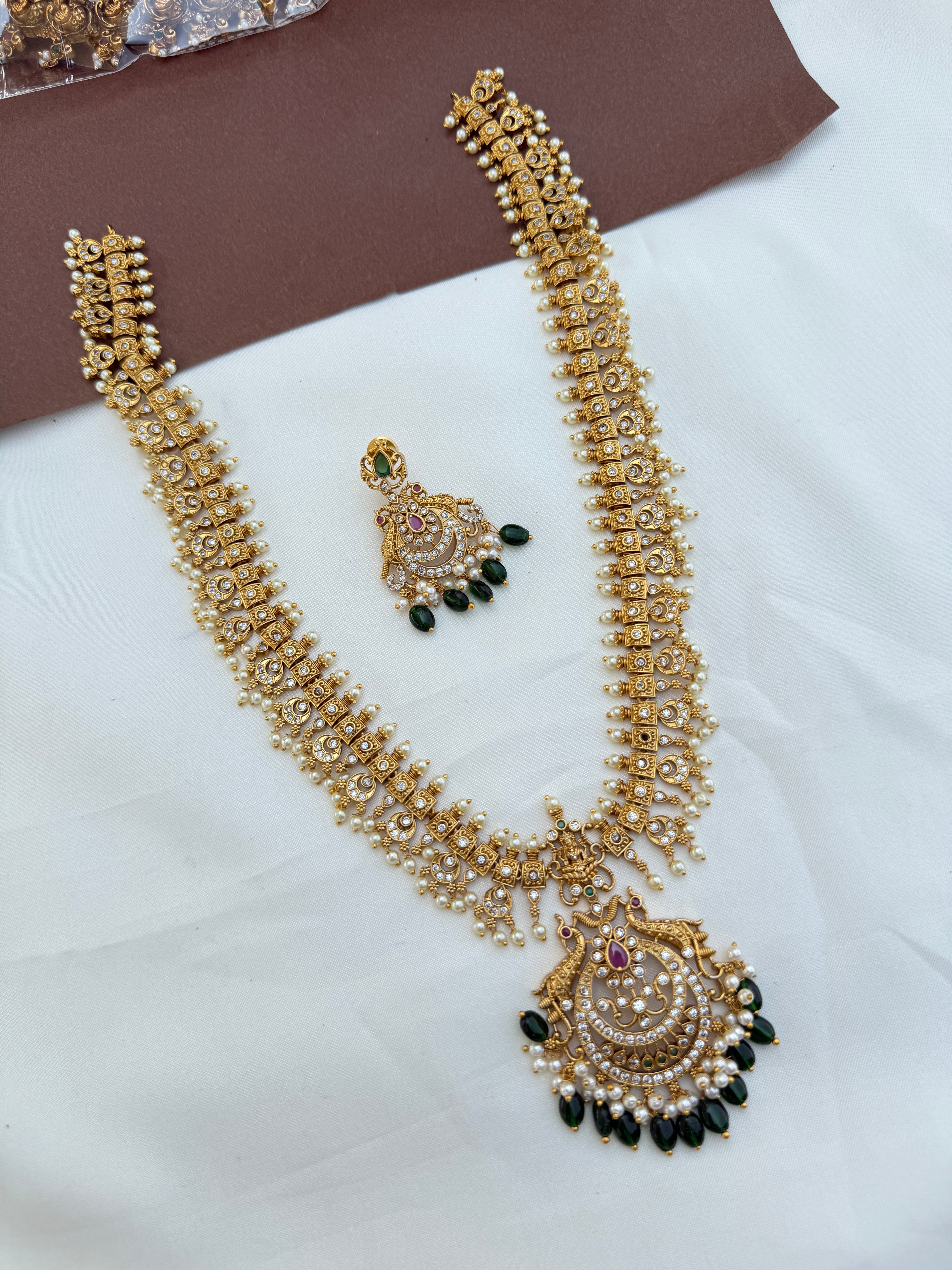 Lh581 dual peacock cz long haram