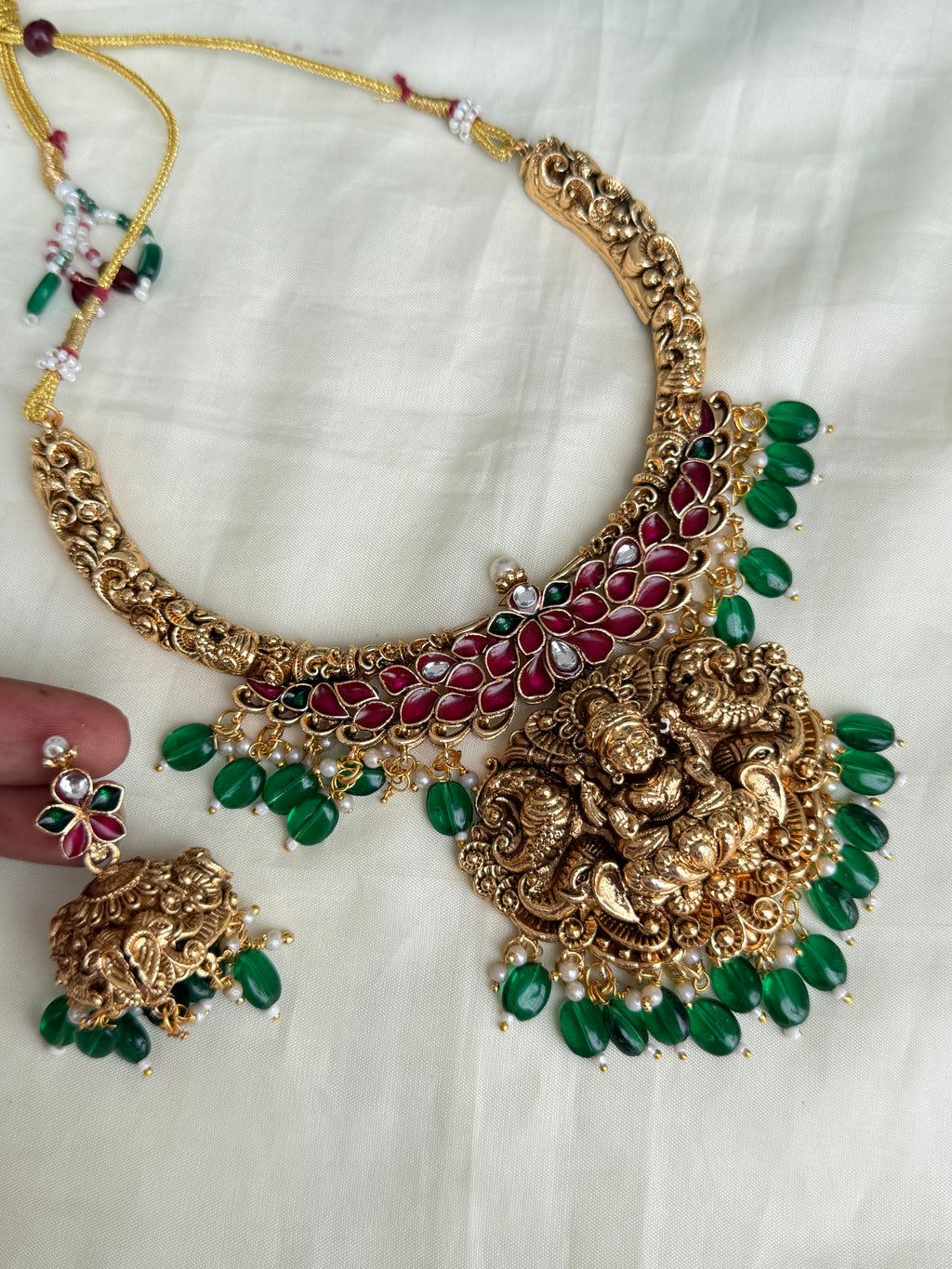 Ns314 nakshi Lakshmi Devi kante heavy neckset