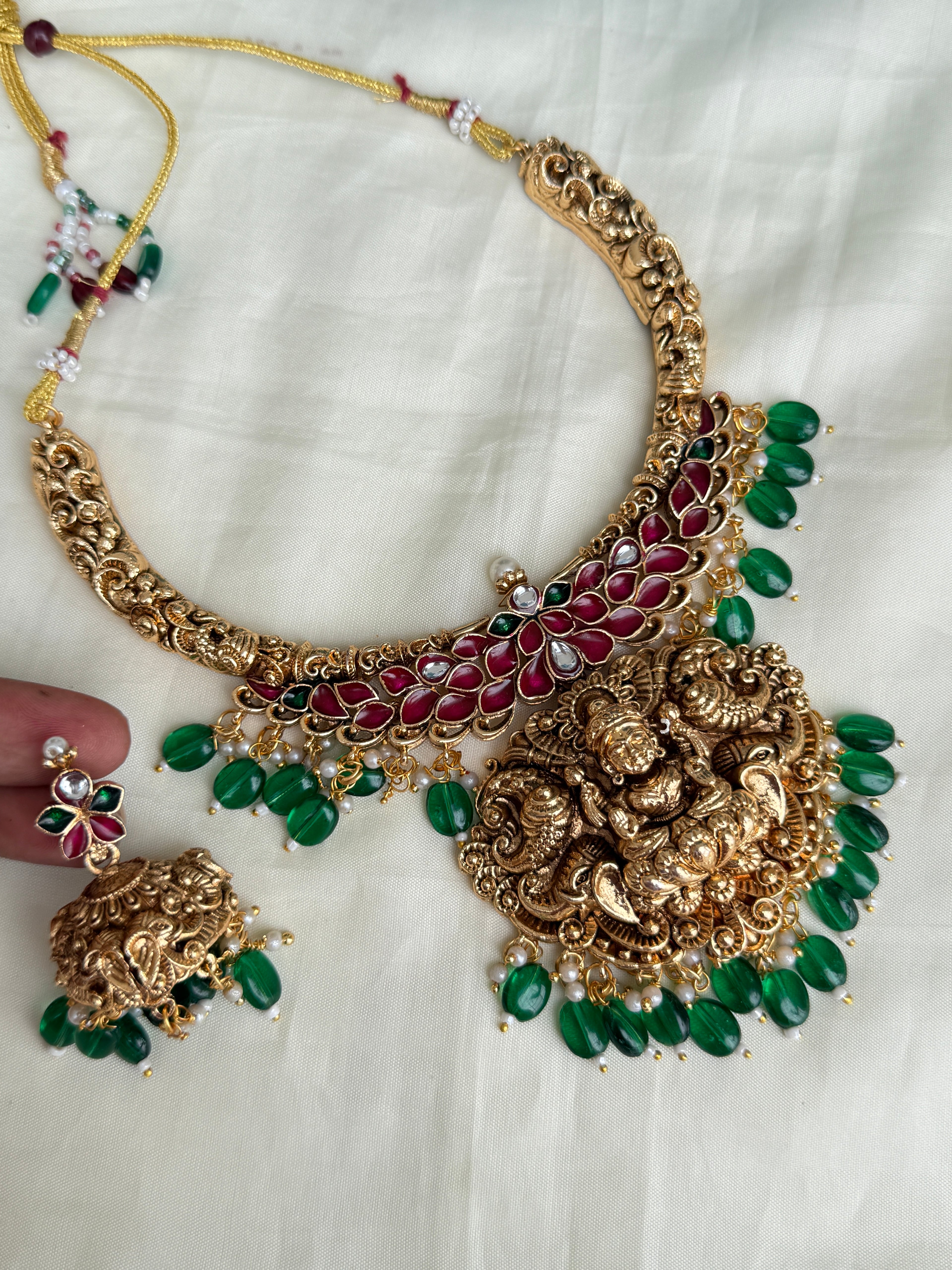 Ns314 nakshi Lakshmi Devi kante heavy neckset