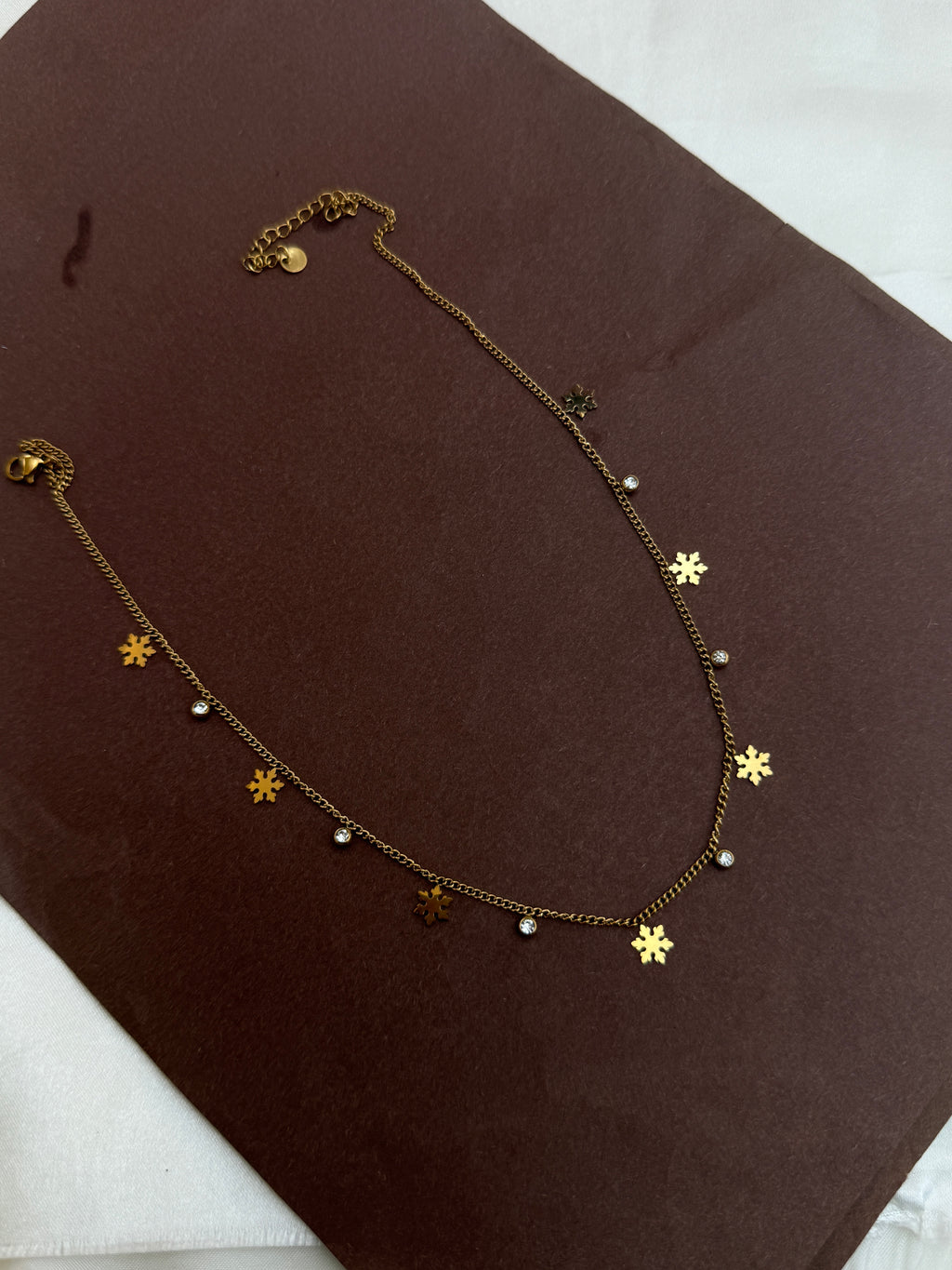 Dc035 anti tarnish dail wear leaf stone chain
