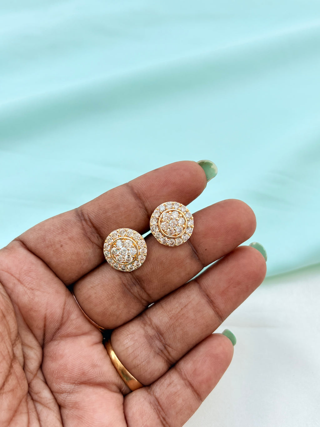 Flower diamond back screw studs st193