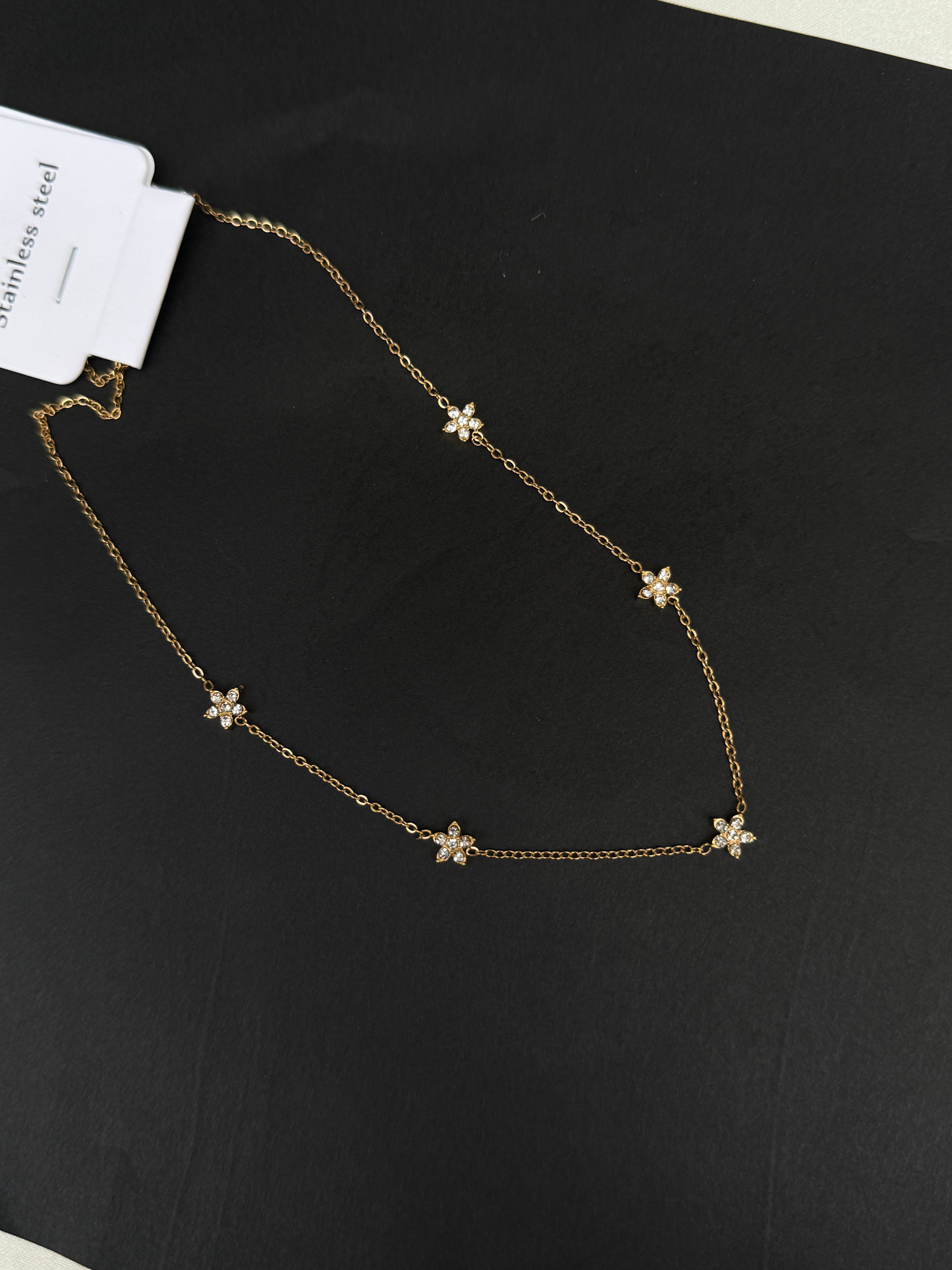 Dc015 5 flowers Anti tarnish chain