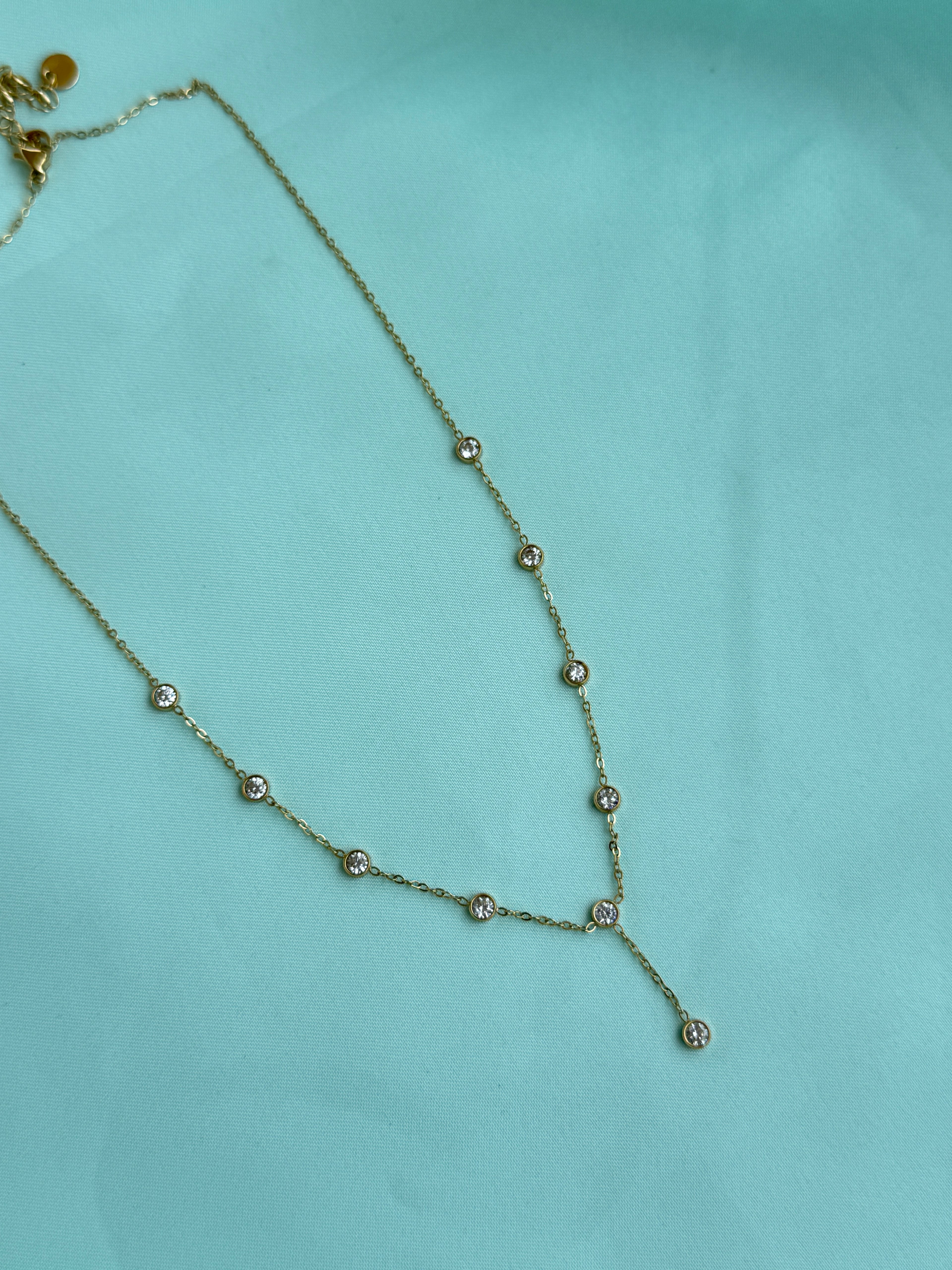 Dc102 anti tarnish stones 18inches adjustable daily wear chains