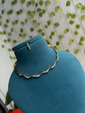 Unique Azure Wave Elegance short Neckset with studs ns355