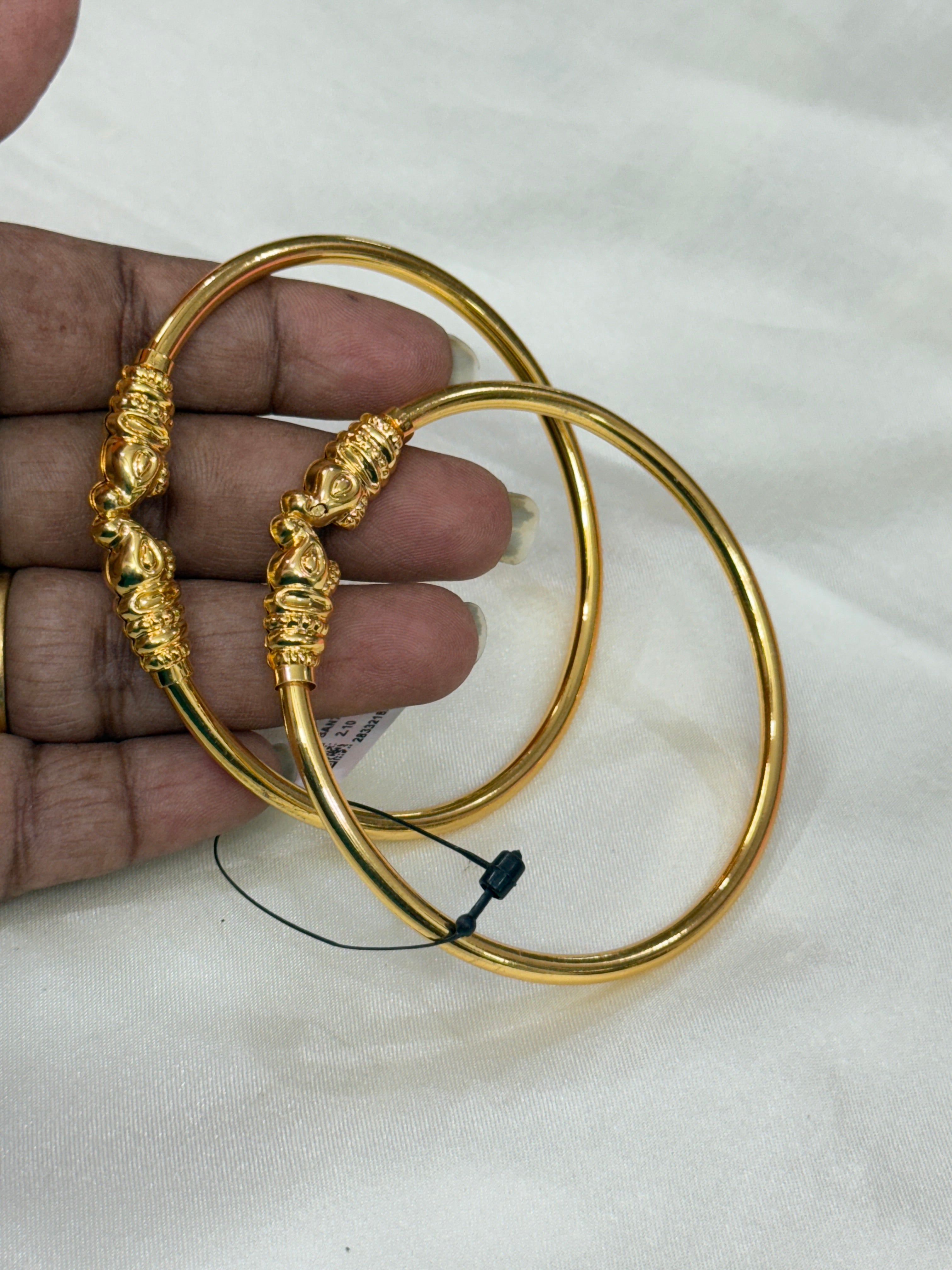 Sb138 gold elephant kada bangles