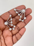 Pearl silver studs
