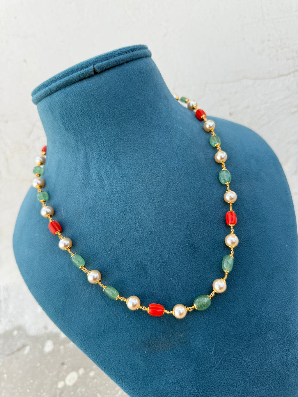 Bb030 pearl coral beads chain
