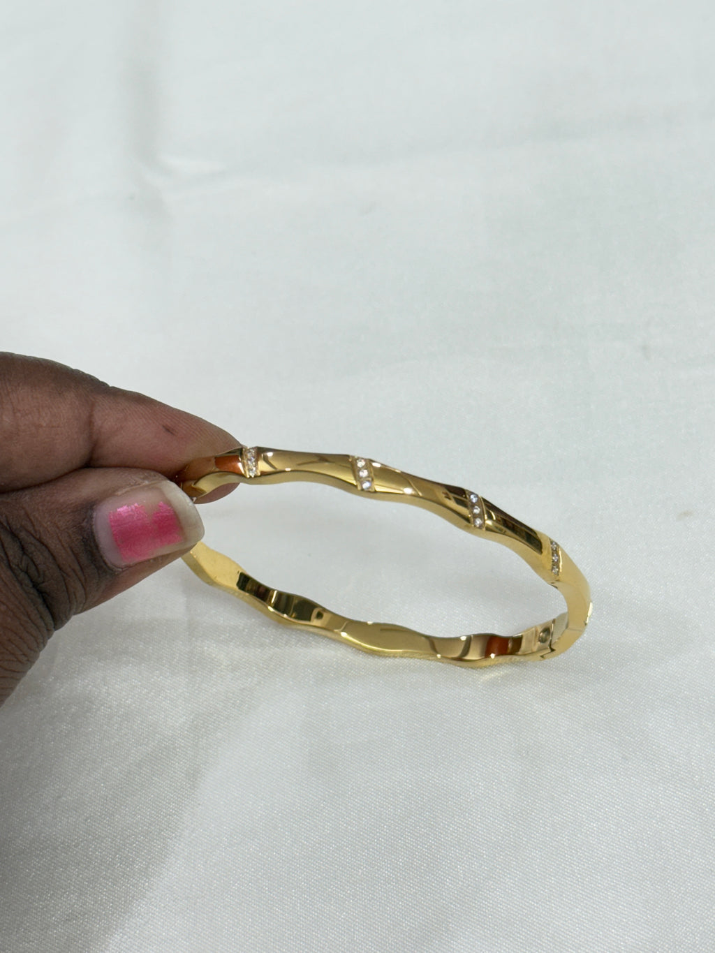 Ab051 12 stones openable anti tarnish kada bracelet suits for 2.0 and 2.2 size