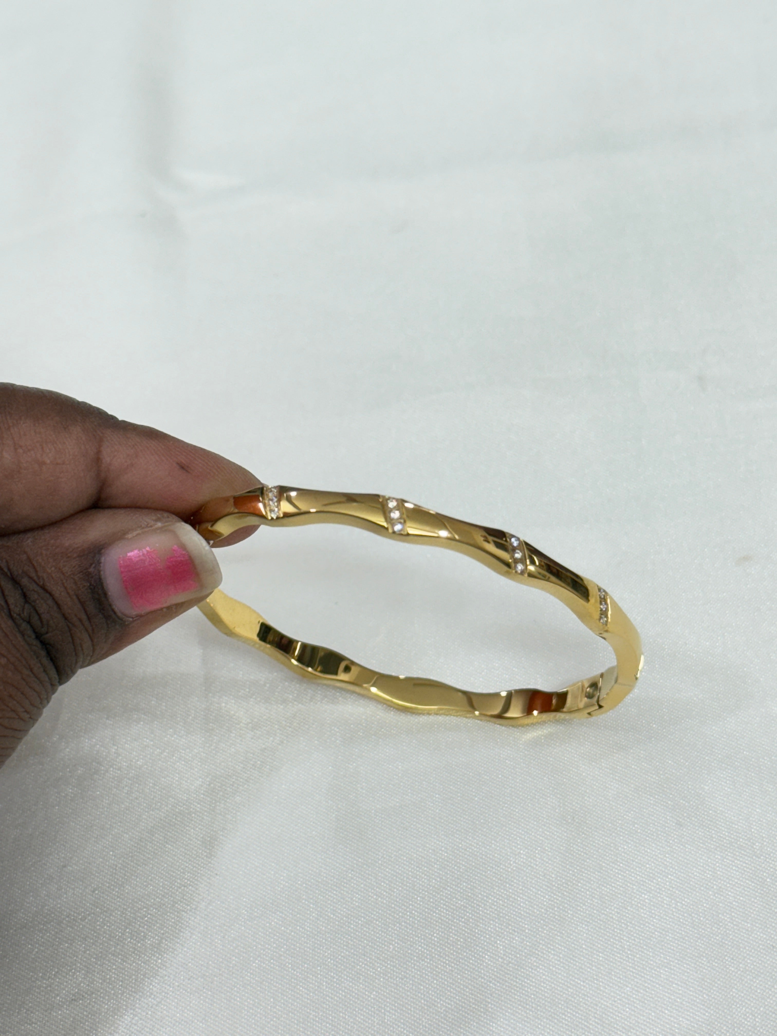 Ab051 12 stones openable anti tarnish kada bracelet suits for 2.0 and 2.2 size