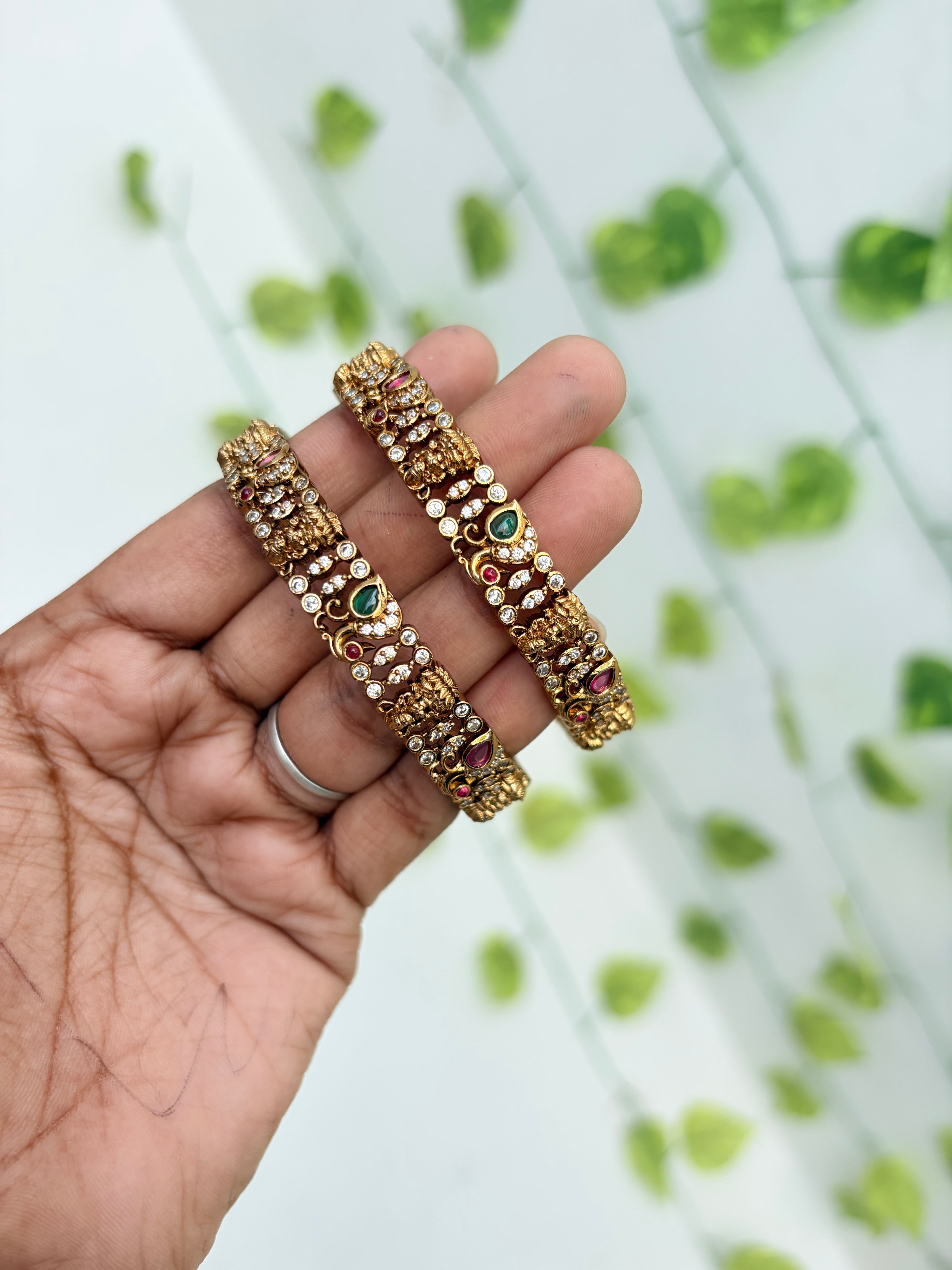 Multi stone duck lakshmi devi bangles sb661