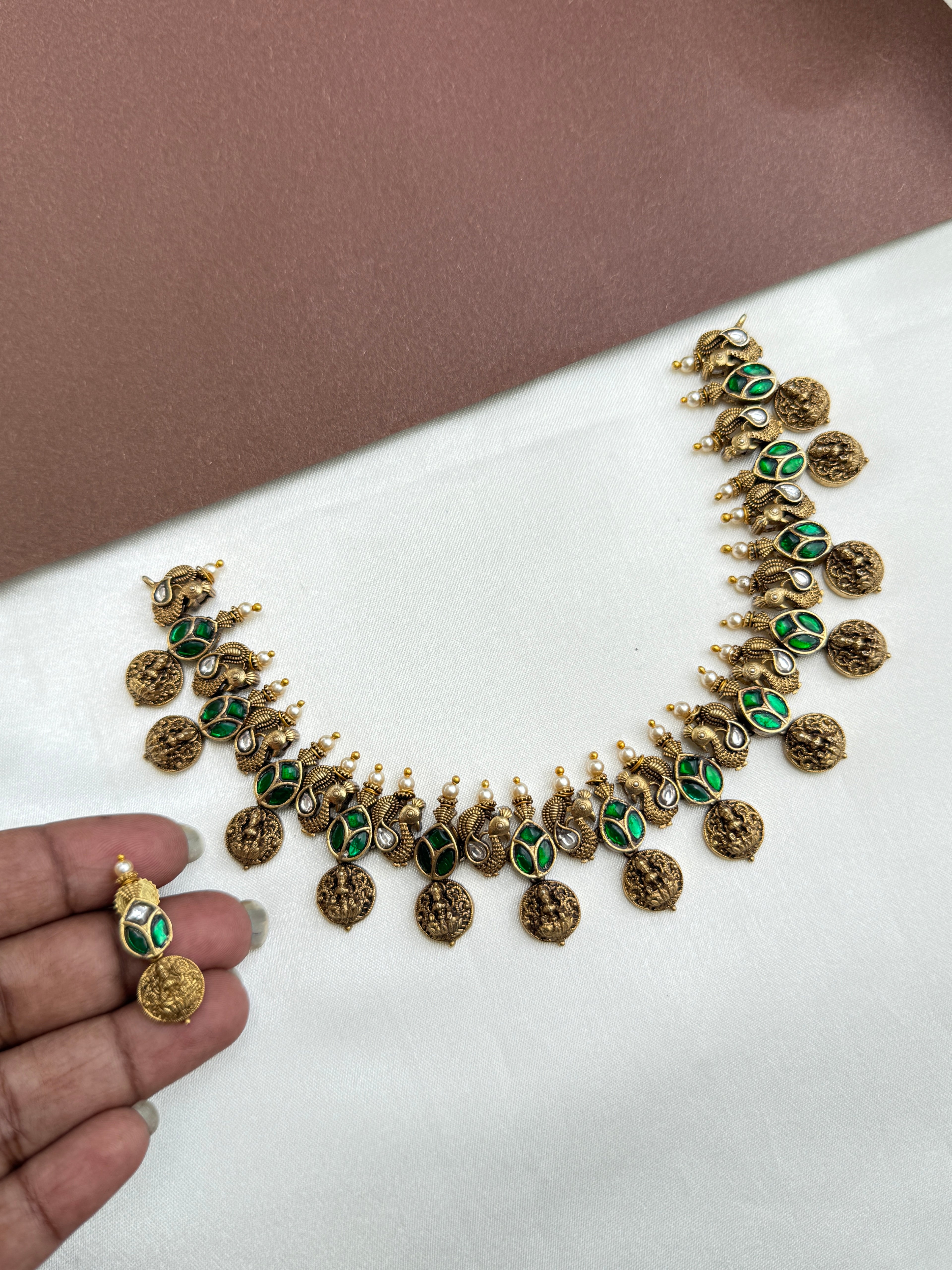 Ns351 nakshi jadau Kundan neckset