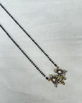 Single line dual parrot Victorian blackbeads bb1704