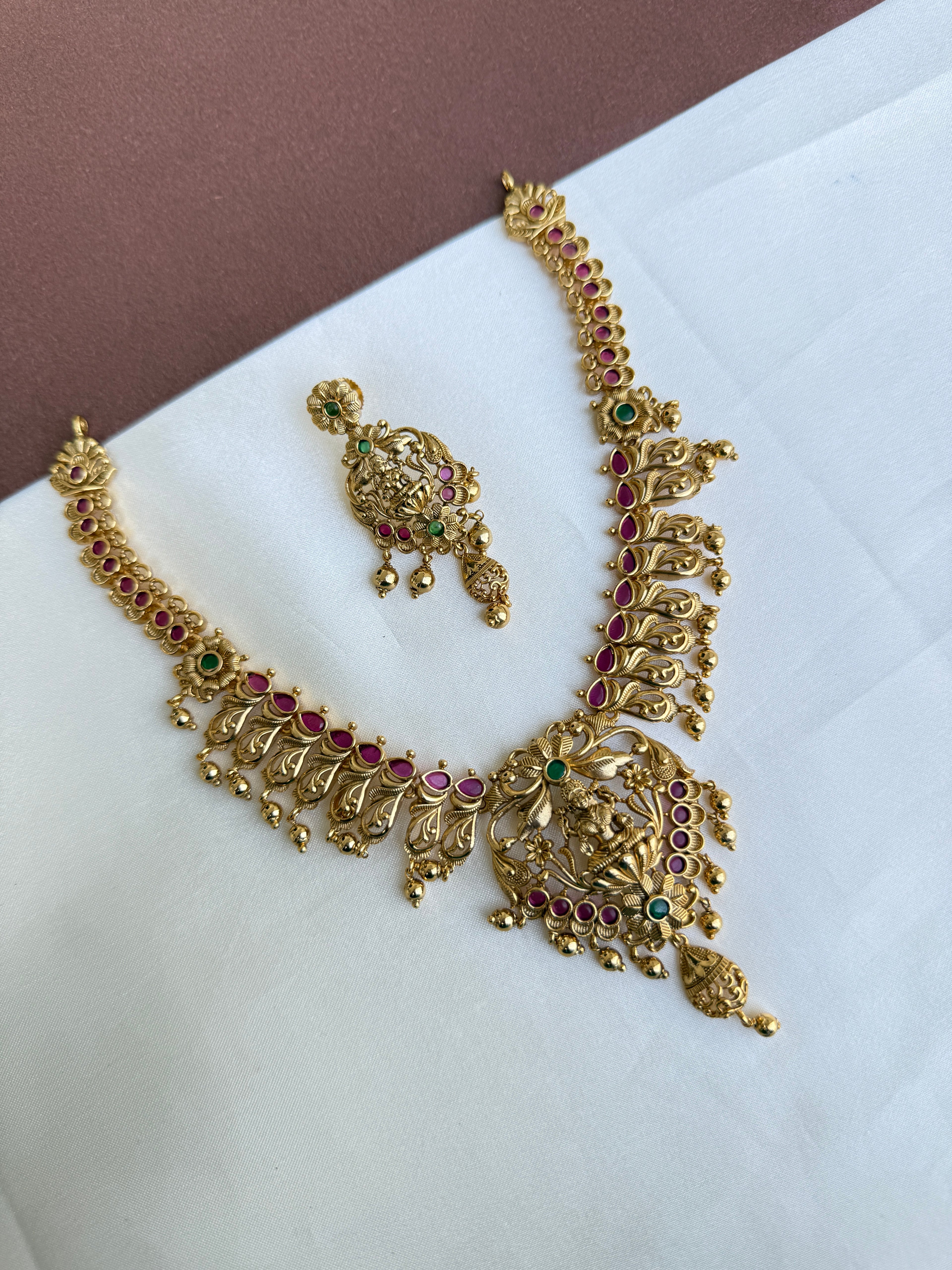 Ns388 kemp lakshmi Devi neckset