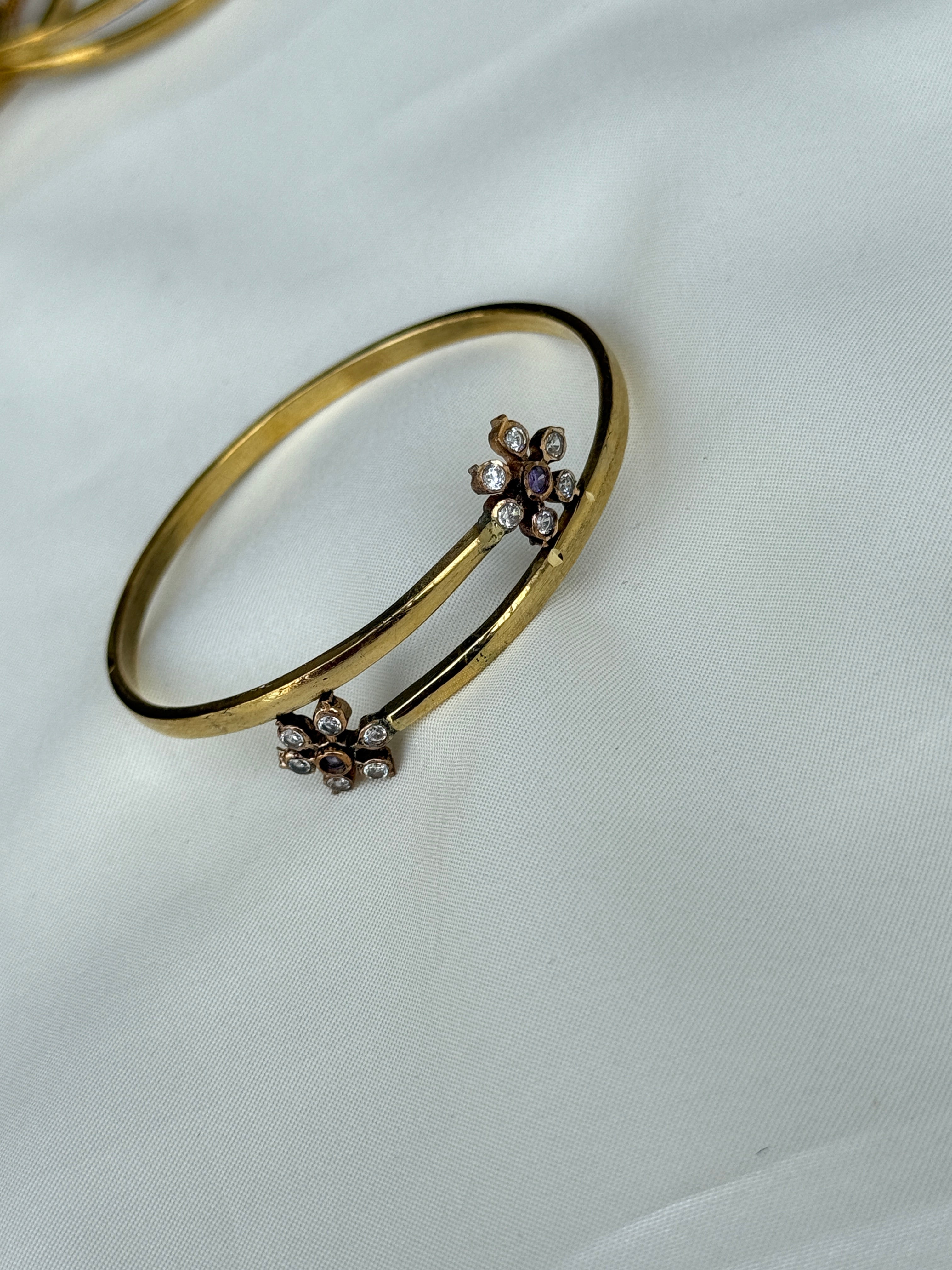 Br528 panchaloham flower kada bangle