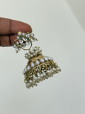 Mn002 gold pearl butta Earrings