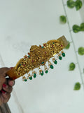 Hb672 lakshmidevi peacock with green beads multi kids hipbelt