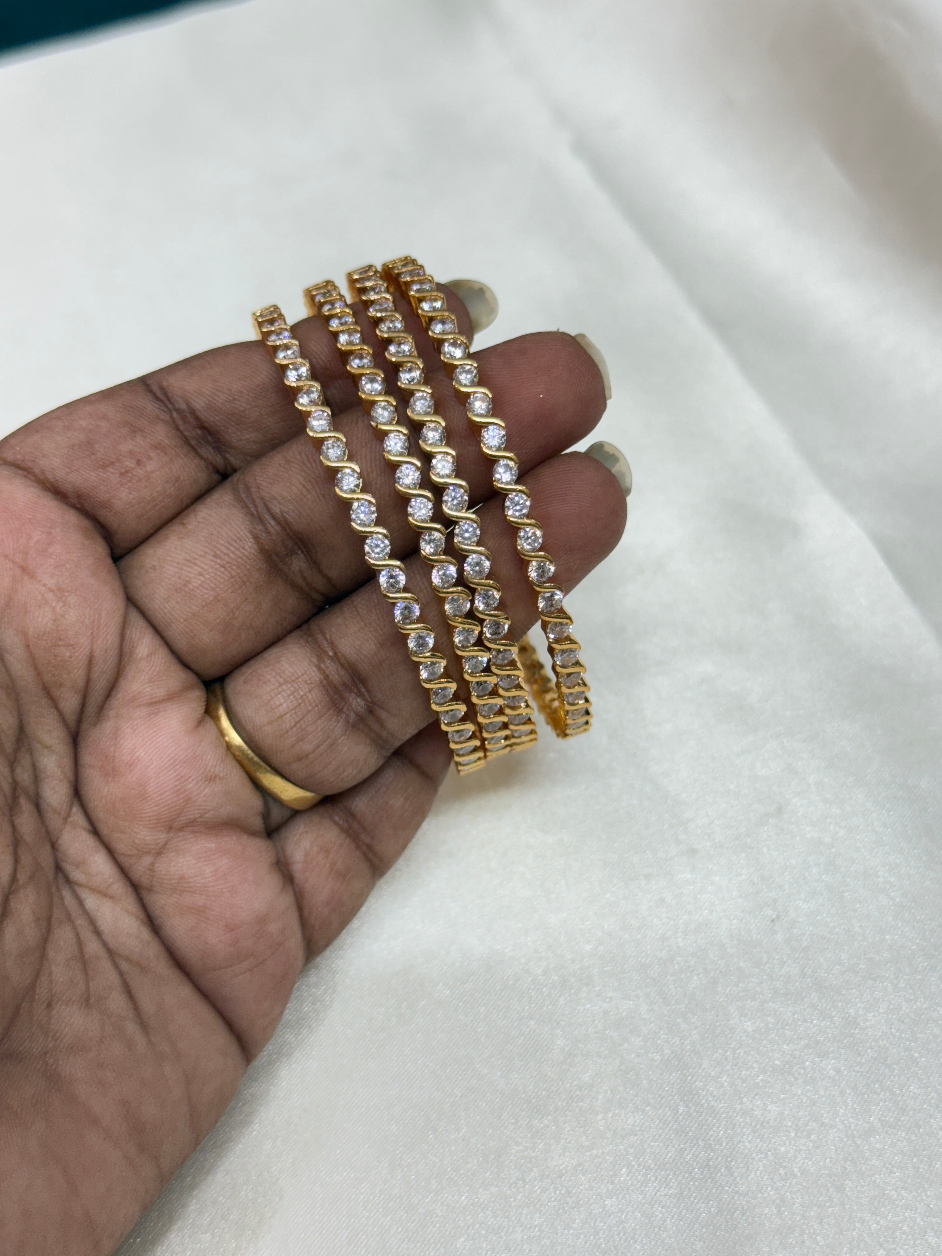 Sb112 diamond replica bangles